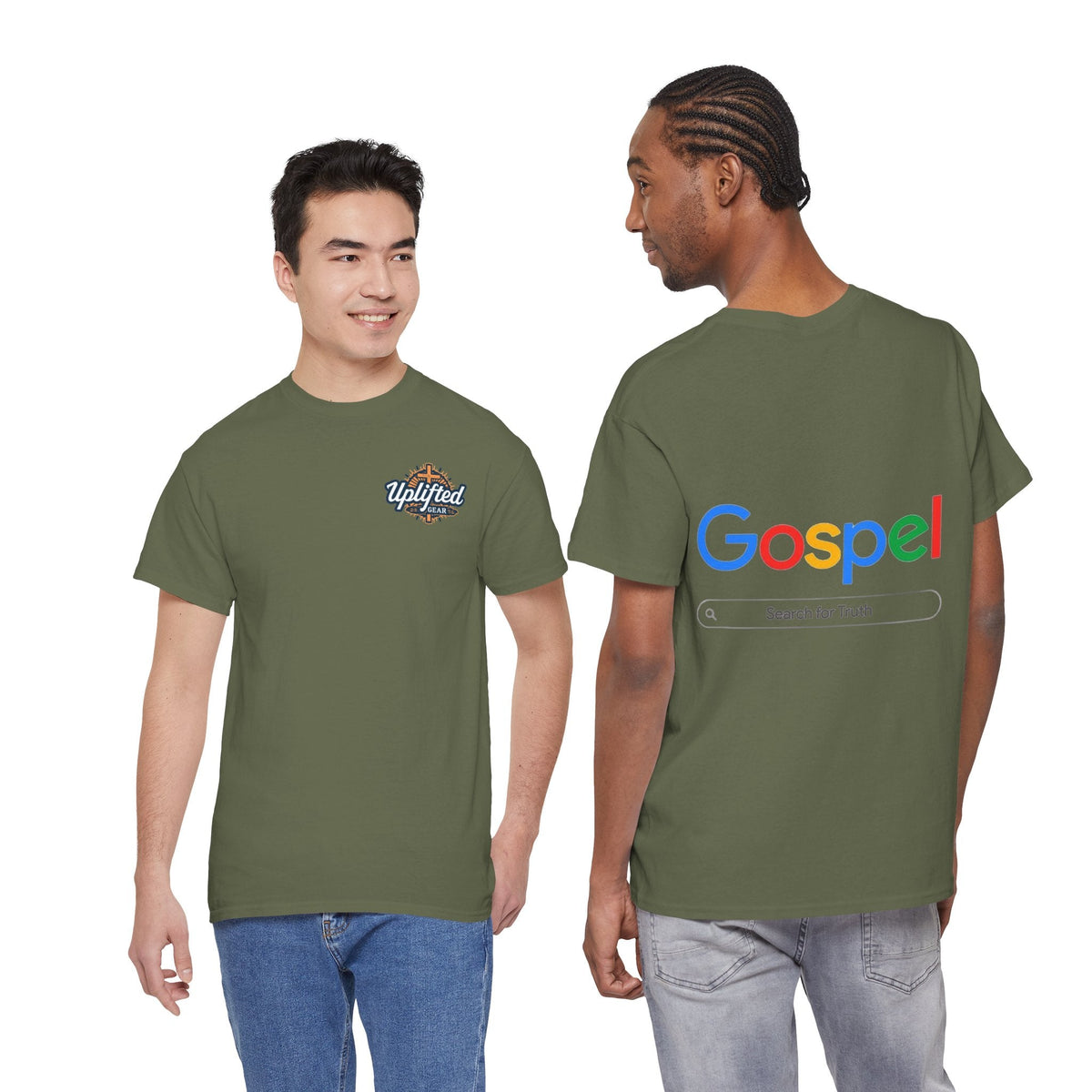 Gospel Graphic Tee — "Gospel" Colorful Logo Christian T-Shirt Printify