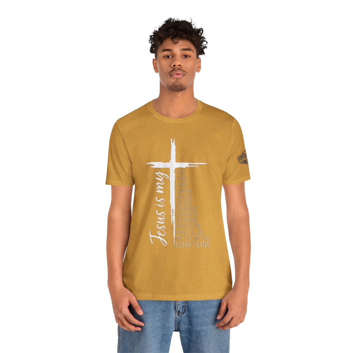 Jesus Is My Everything T-shirt – Cross List God King Lord Savior Christian T-shirt for Total Surrender Faith Printify