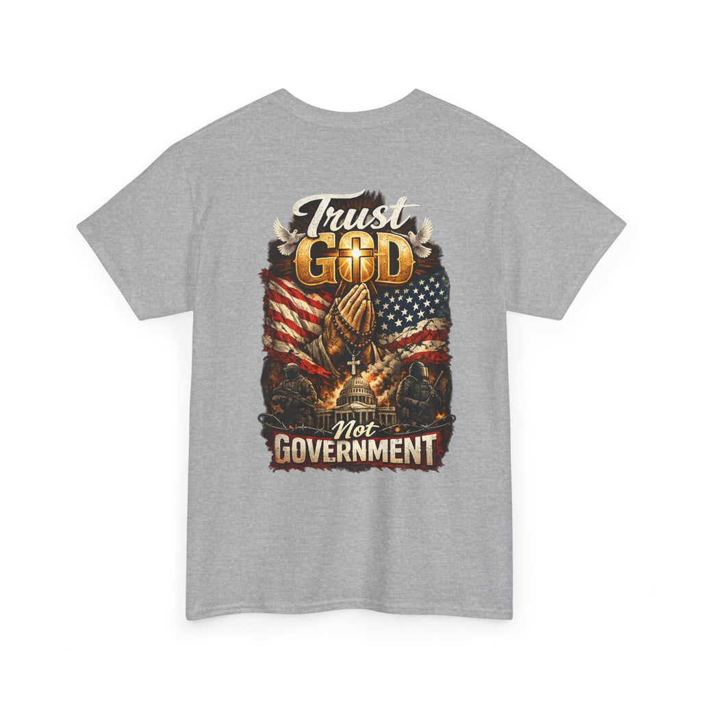 Trust God Not Government T-Shirt — Vintage Patriotic Christian Tee Printify