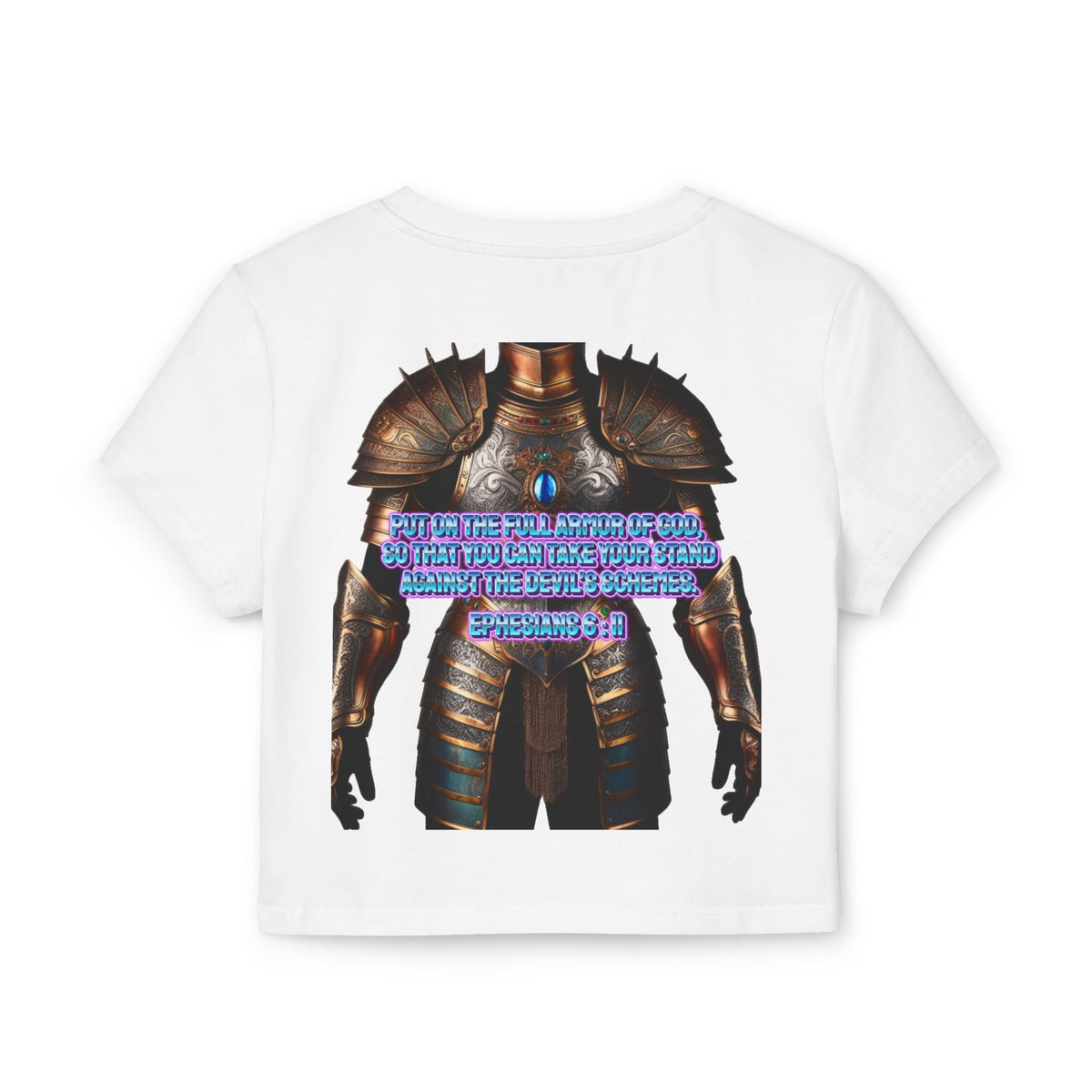 Women's Baby Tee - Ephesians 6:11 Bible Verse Religious Design Printify