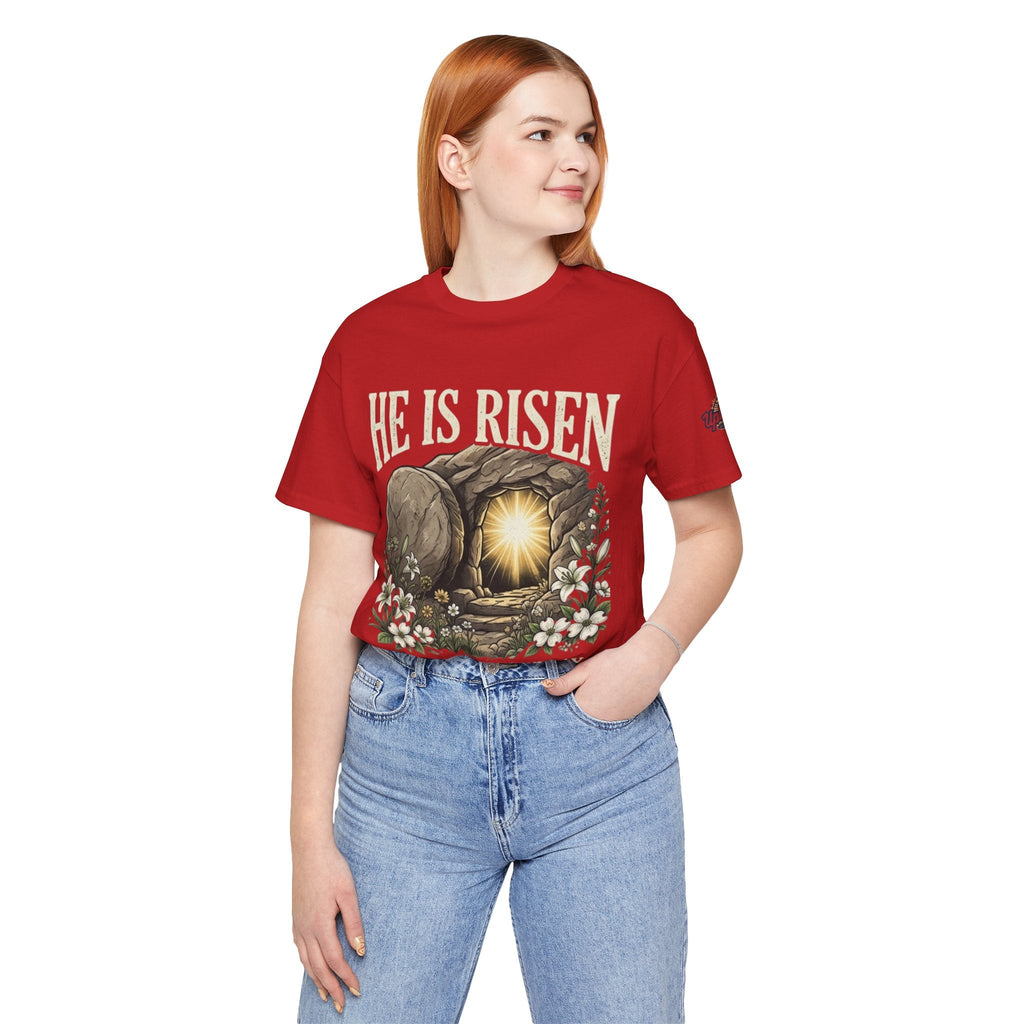 He Is Risen T-Shirt — Jesus Christ Resurrection Easter Tee Printify