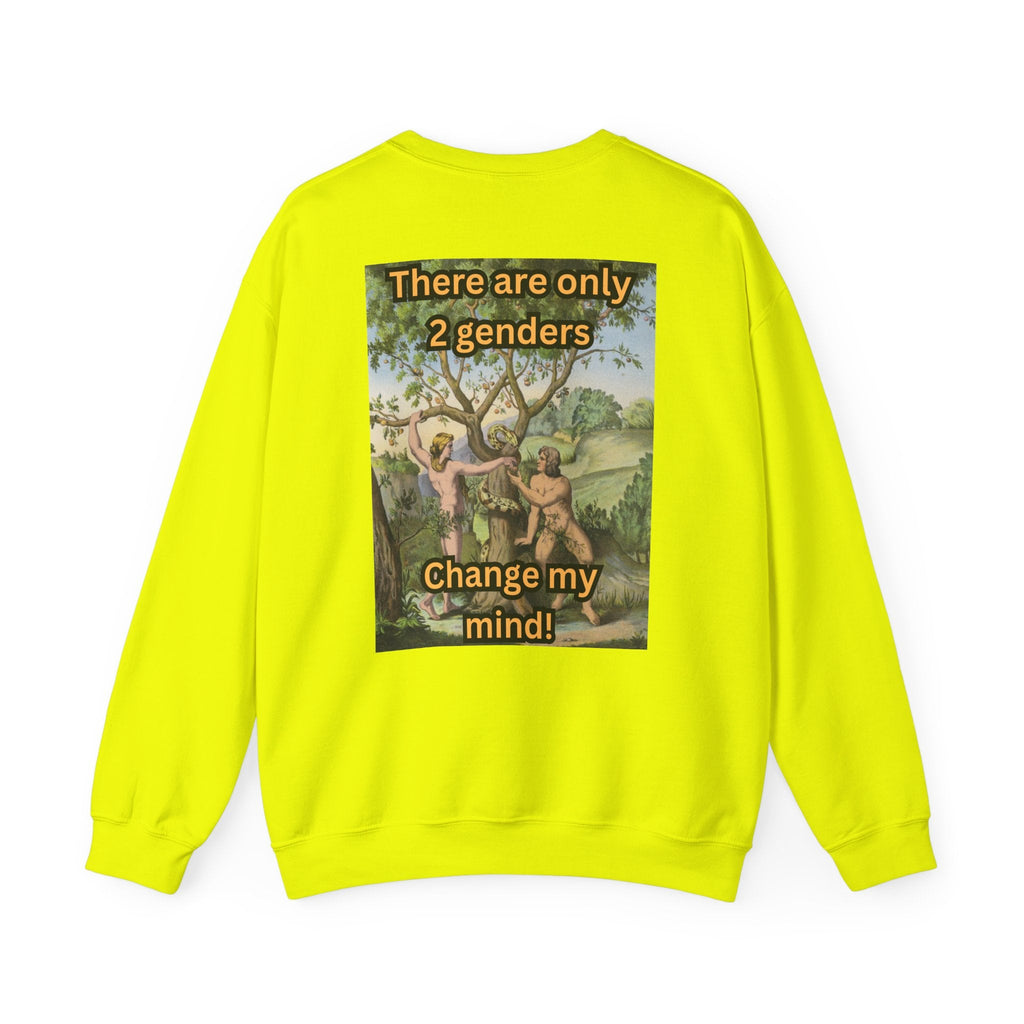 There Are Only 2 Genders Sweatshirt – Adam & Eve Cross Christian Hoodie for Bold Truth Printify