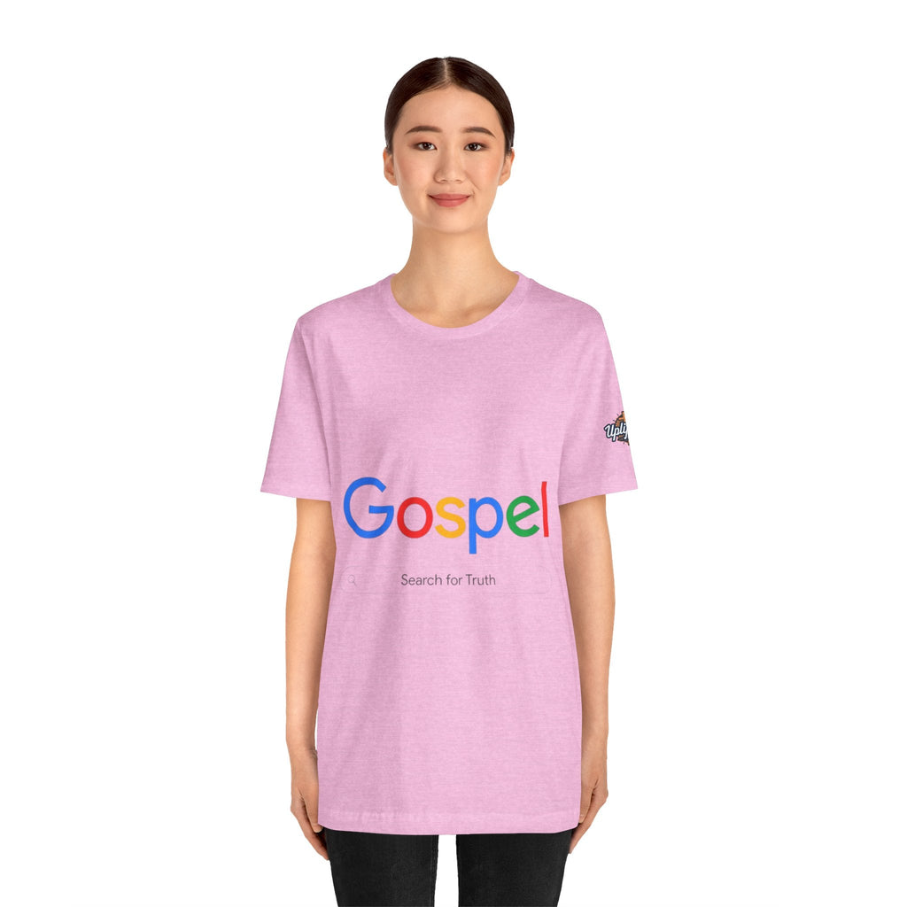 Gospel Graphic Tee — "Gospel" Colorful Logo Christian T-Shirt Printify