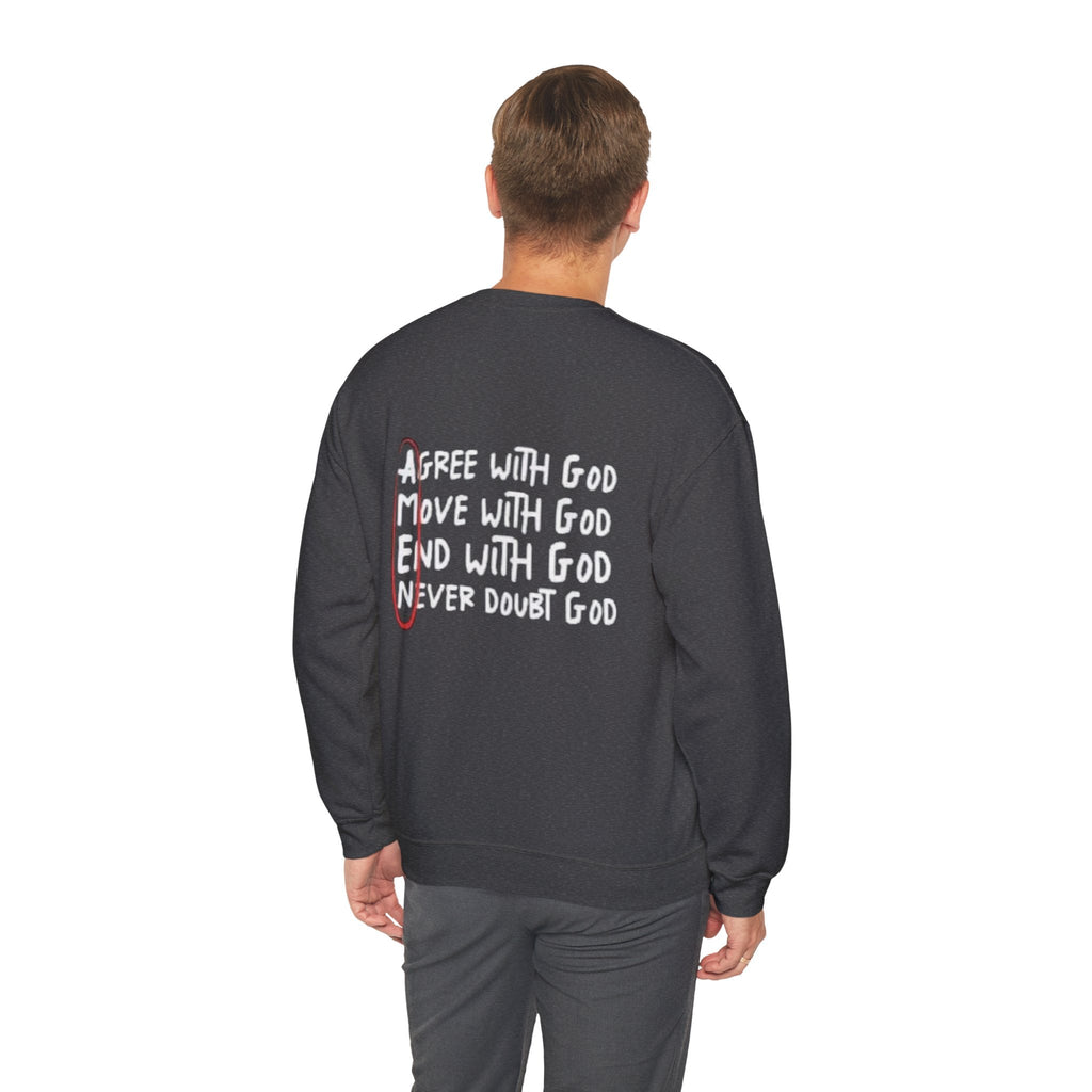 AMEN Acronym Sweatshirt – Always Agree with God Move with God End with God Never Doubt God Christian Hoodie for Unwavering Faith Printify