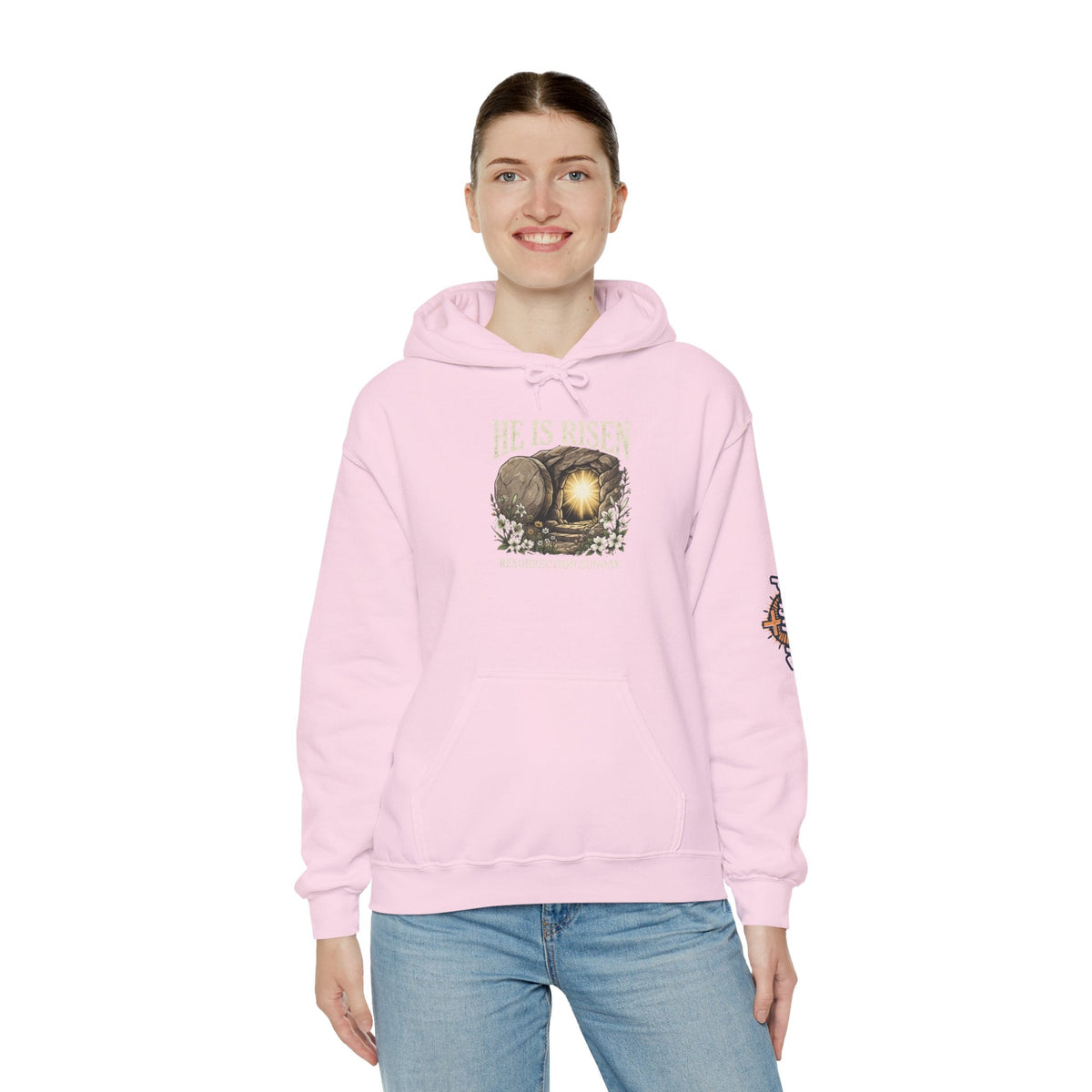 He Is Risen Hoodie — Jesus Christ Resurrection Easter Hoodie Printify