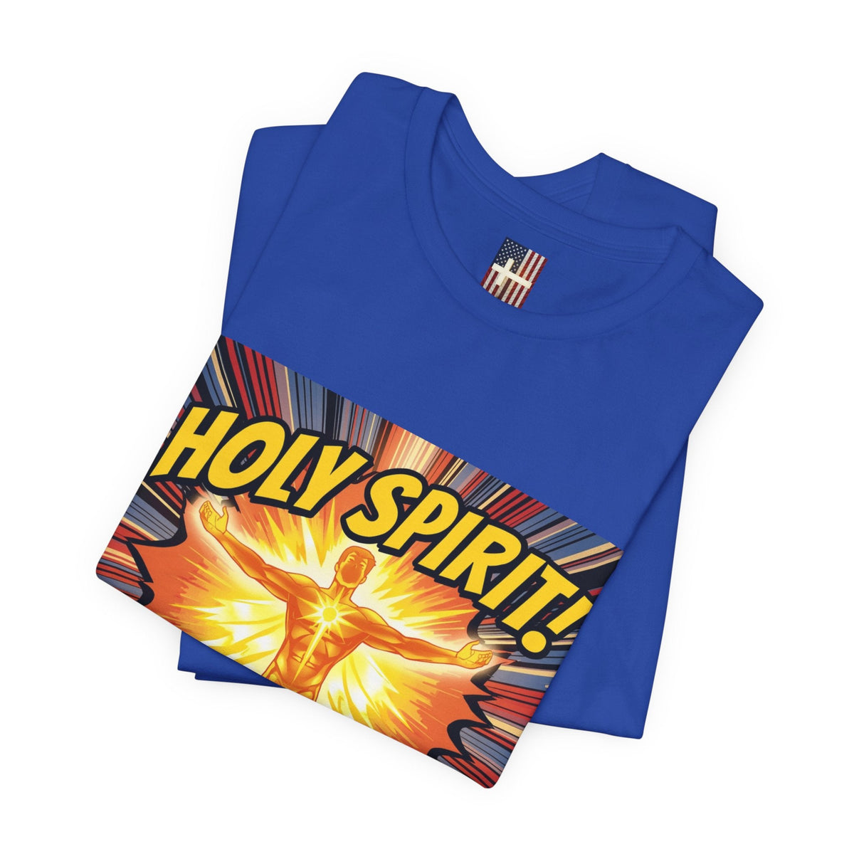 Holy Spirit Activate T-shirt – Superhero Christian T-shirt with Vibrant Power-Up Design for Faith-Fueled Boldness Printify