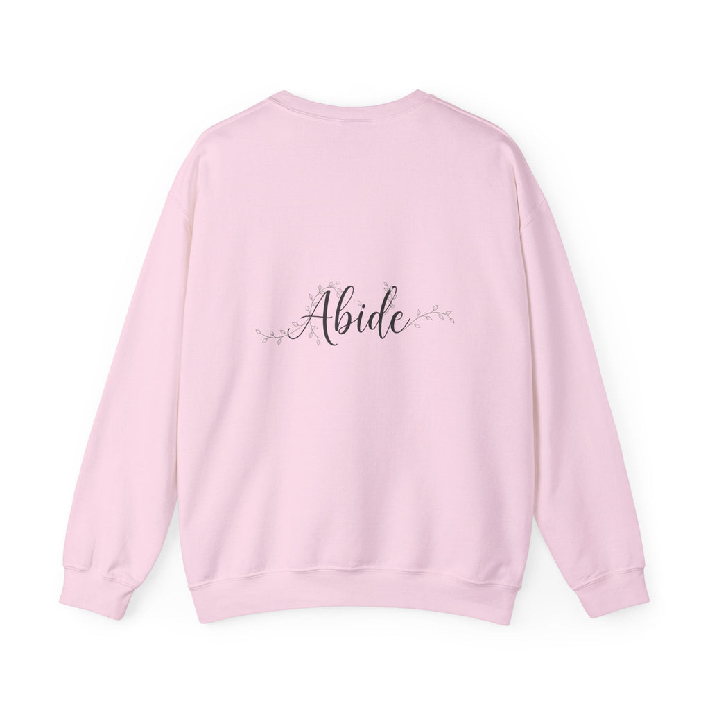 Abide Sweatshirt – Vine Wrapped John 15:5 Christian Sweatshirt for Cozy Devotion Printify