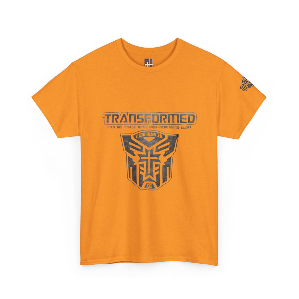 Transformer Logo Christian T-shirt | 2 Corinthians 3:18 Bible Verse T-shirt Printify