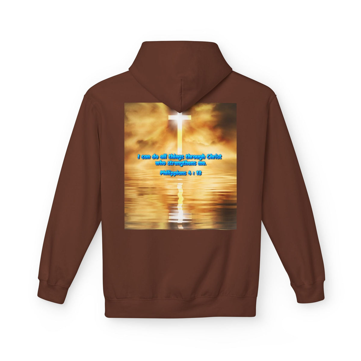 Hoodie - Philippians 4 : 13 Bible Verse Religious Design Printify