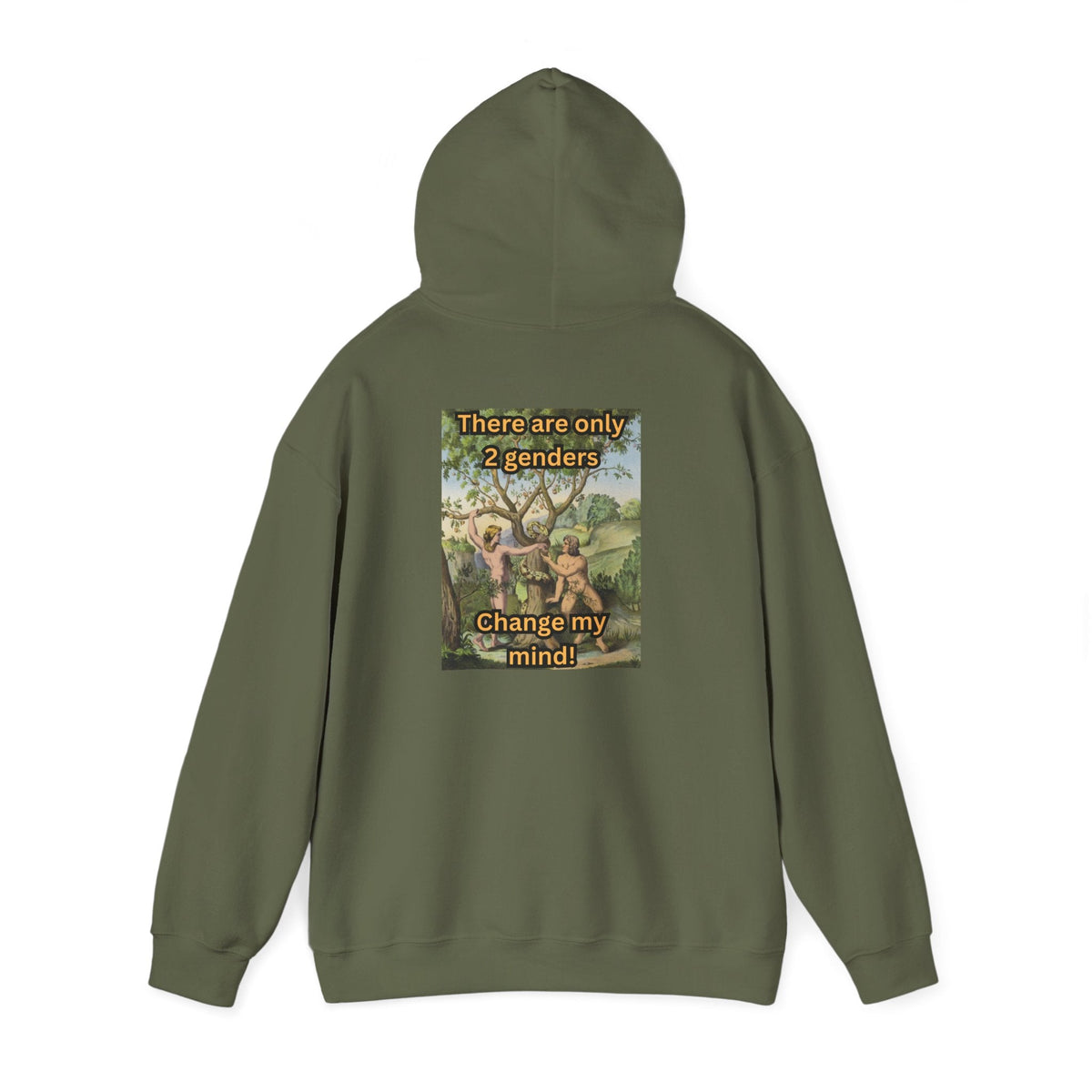 There Are Only 2 Genders Hoodie – Adam & Eve Cross Christian Hoodie for Bold Truth Printify