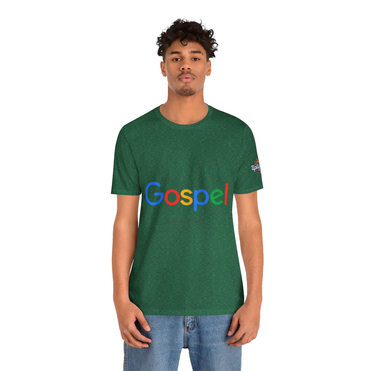 Gospel Graphic Tee — "Gospel" Colorful Logo Christian T-Shirt Printify