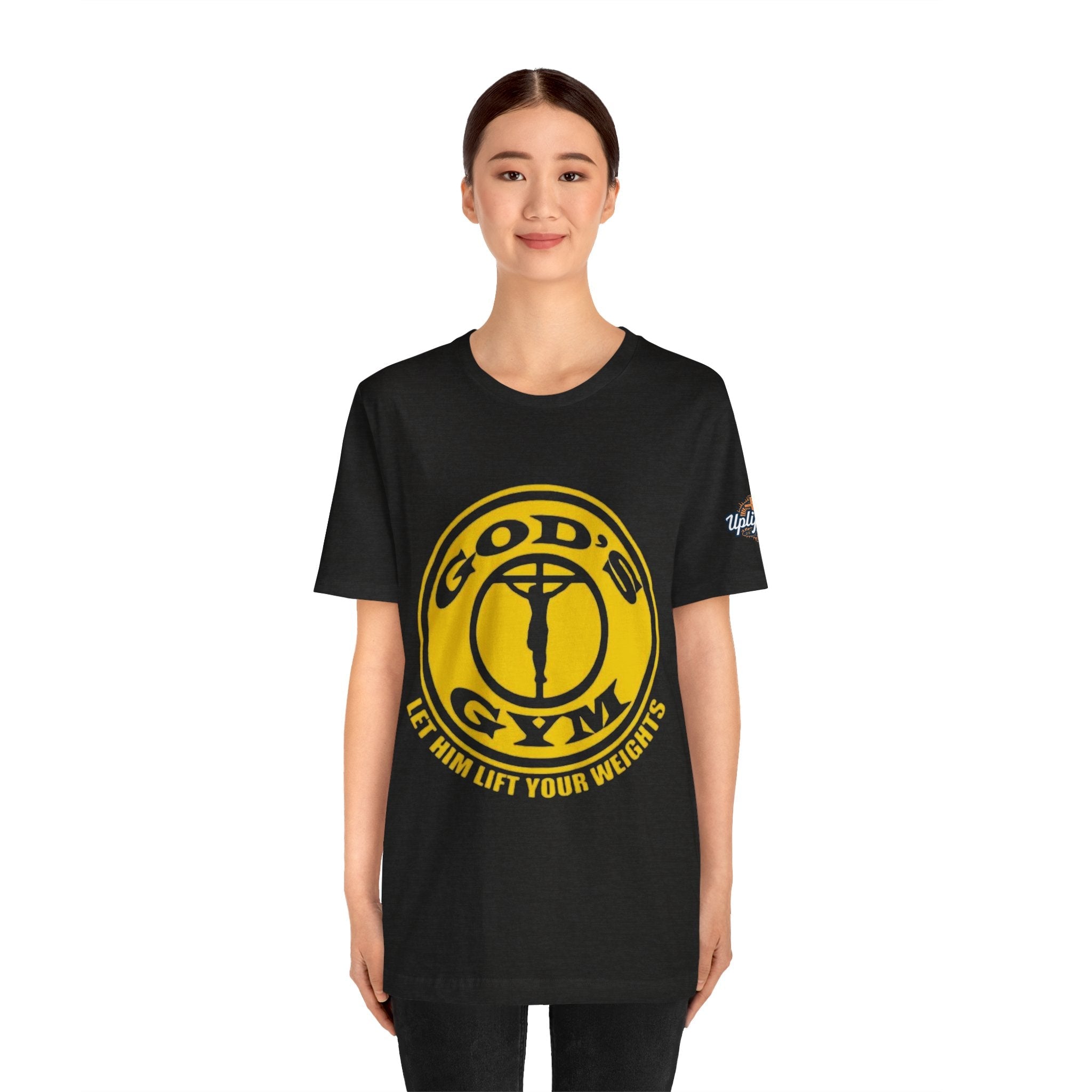 God's Gym T-Shirt — "Let Him Lift Your Weights" Christian Fitness Tee Printify