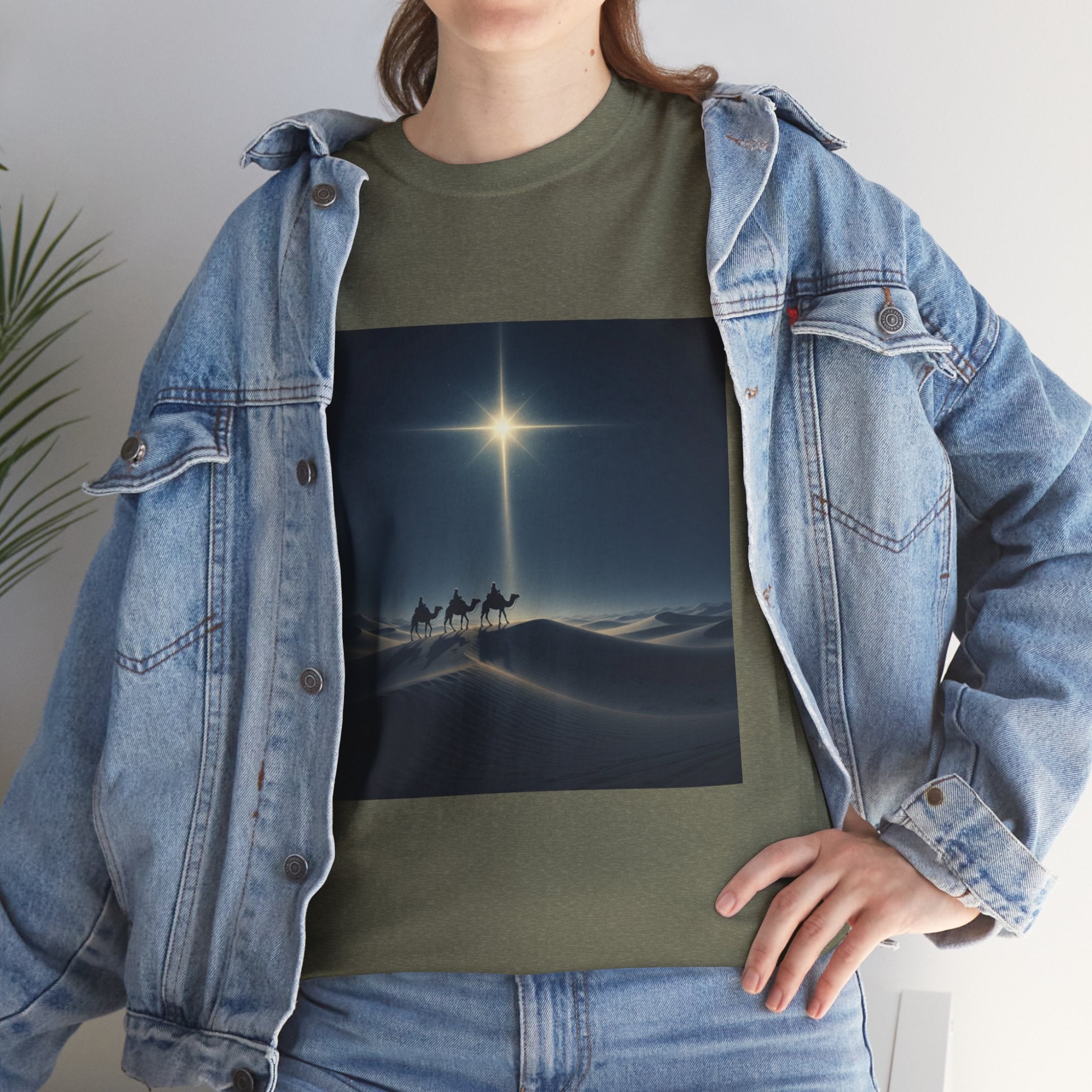 3 Wise Men T-shirt – Magi Camels Nativity Journey Christian Christmas T-shirt for Epiphany Faith & Holy Night Printify