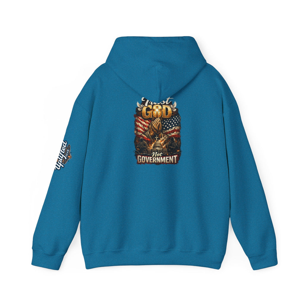 Trust God Not Government Hoodie — Vintage Patriotic Christian Hoodie Printify