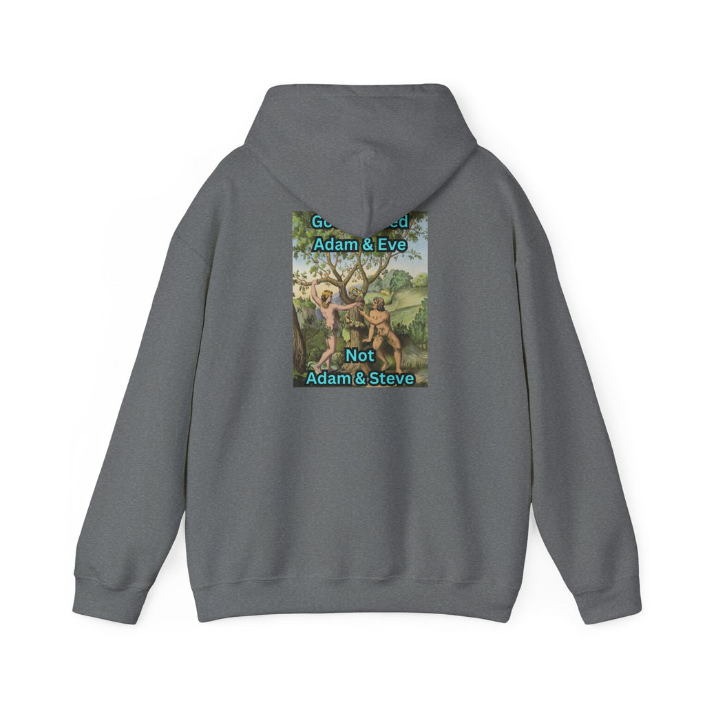 God Created Adam and Eve Hoodie – Biblical Truth Christian Hoodie for Unshakable Faith Printify