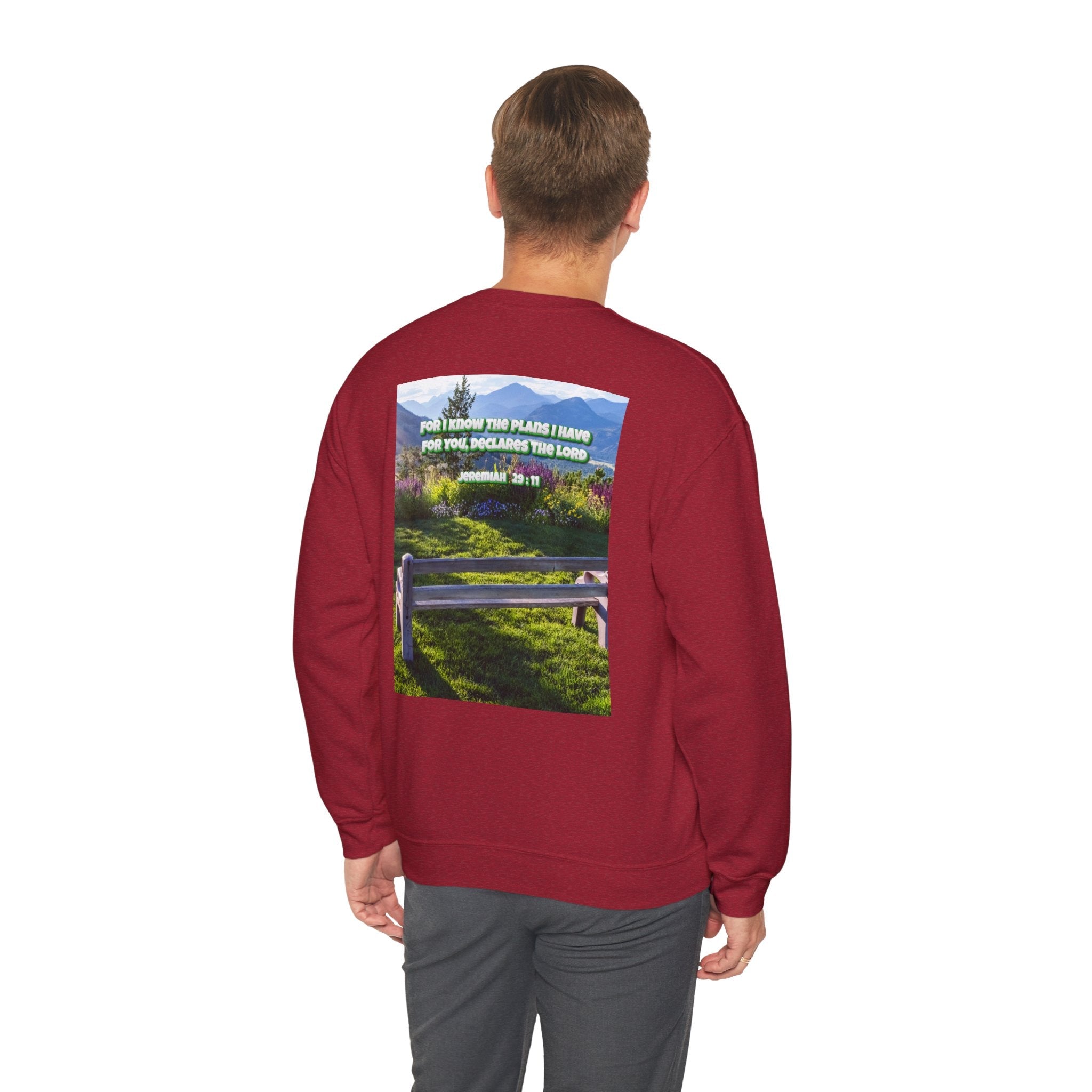 Bible Verse Unisex Heavy Blend™ Crewneck Sweatshirt -  Jeremiah 29 : 11 Printify