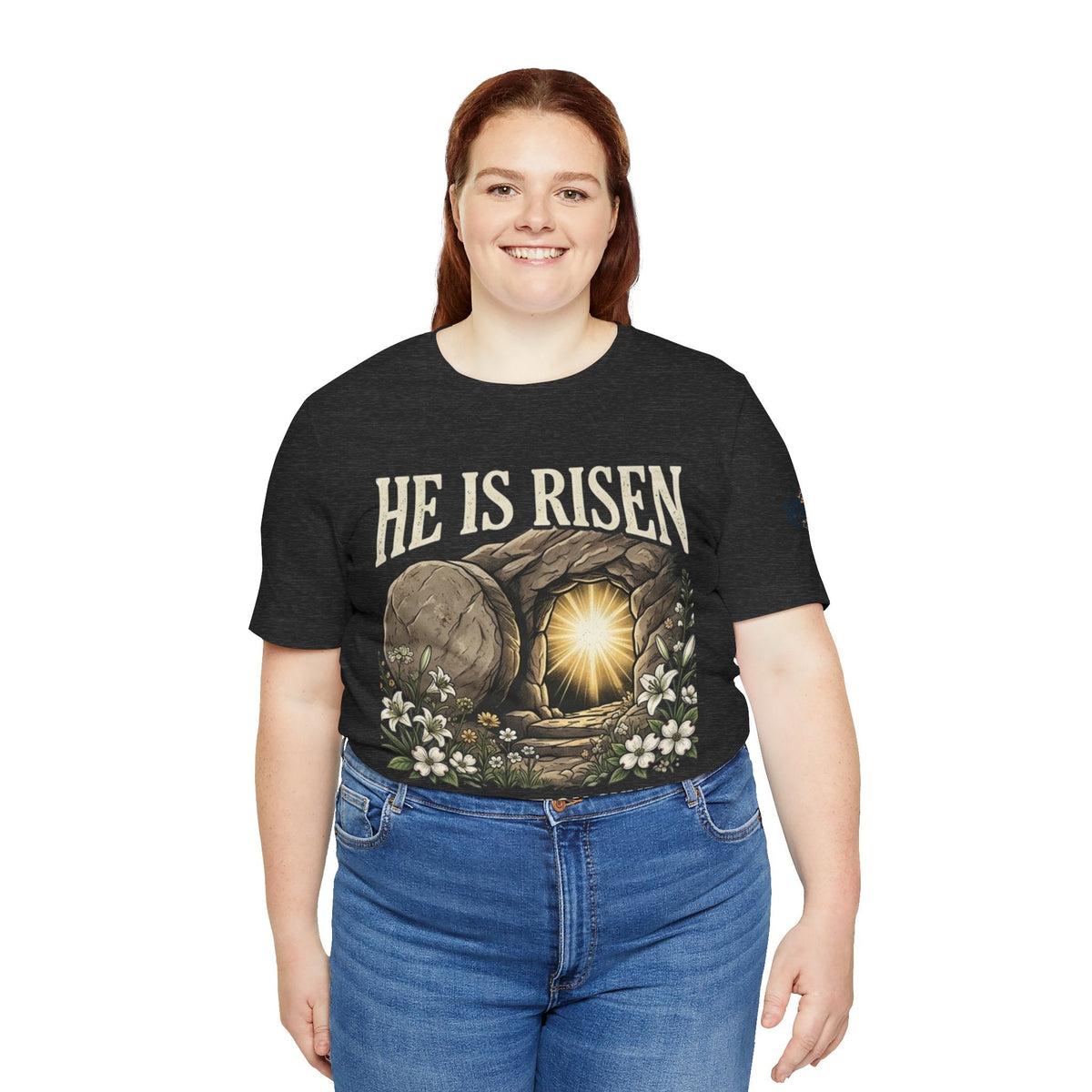 He Is Risen T-Shirt — Jesus Christ Resurrection Easter Tee Printify
