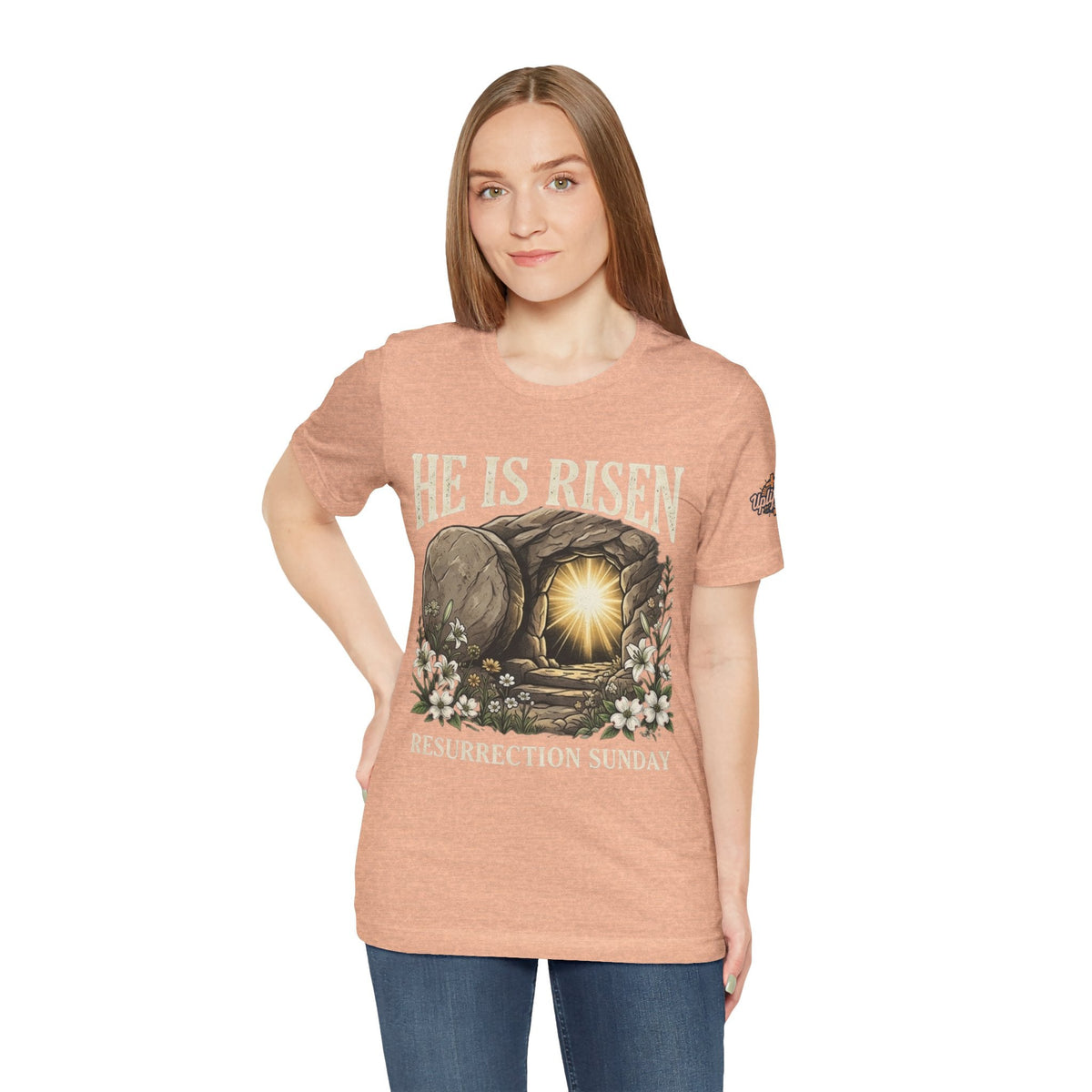 He Is Risen T-Shirt — Jesus Christ Resurrection Easter Tee Printify