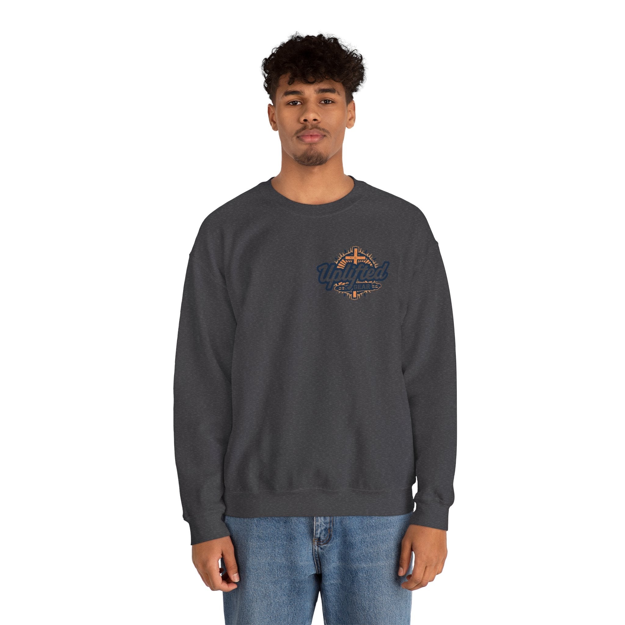 Trust in The Lord Proverbs 3:5-6 Biblical Design Crewneck Sweatshirt Printify