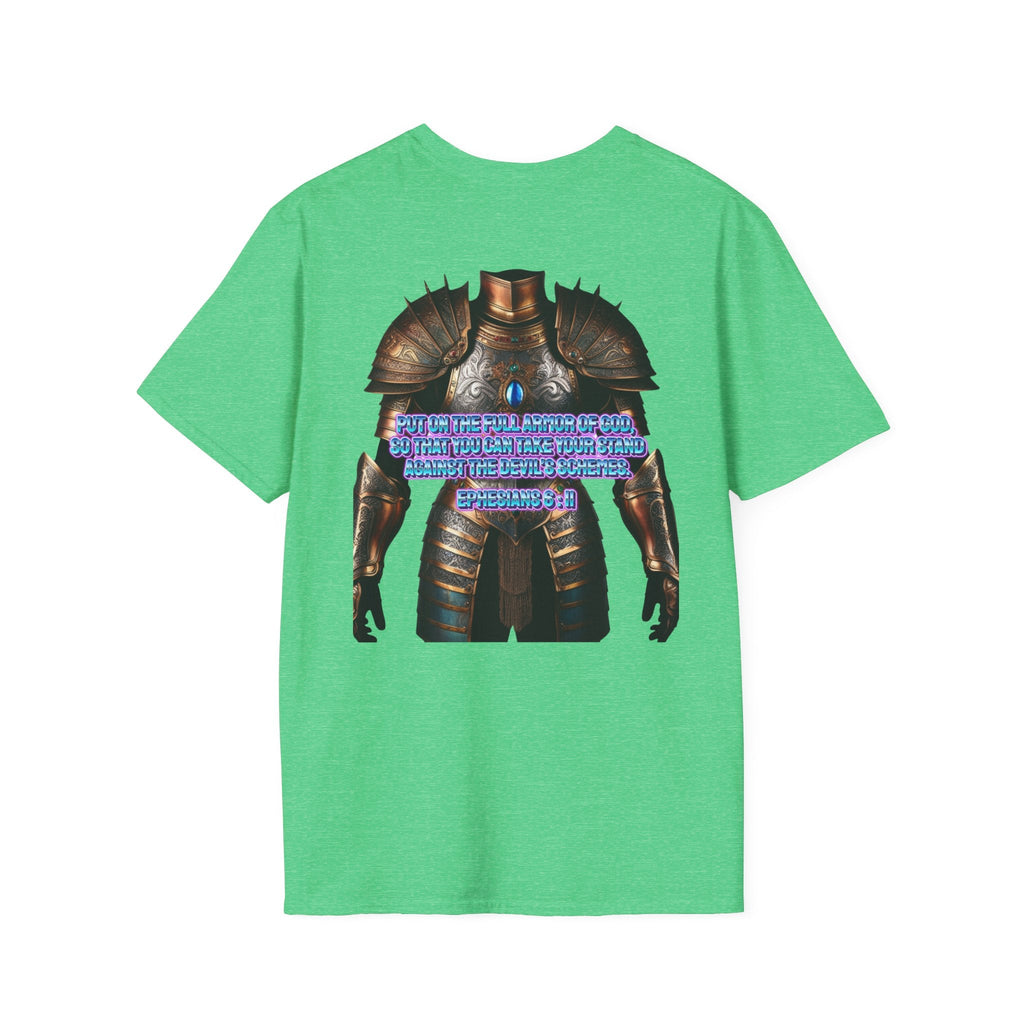 Religious Graphic Tee with Armor Of God Design - Unisex Softstyle T-Shirt Printify