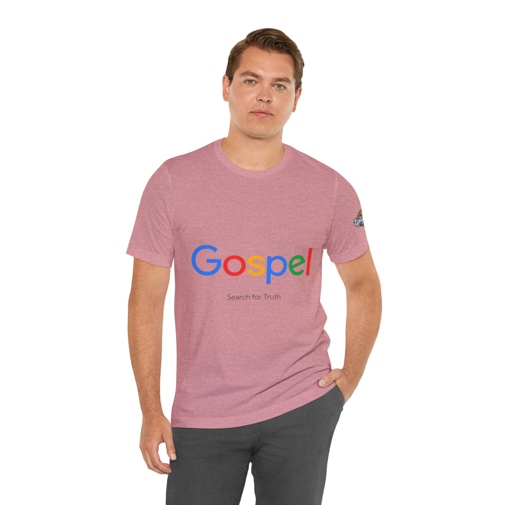 Gospel Graphic Tee — "Gospel" Colorful Logo Christian T-Shirt Printify