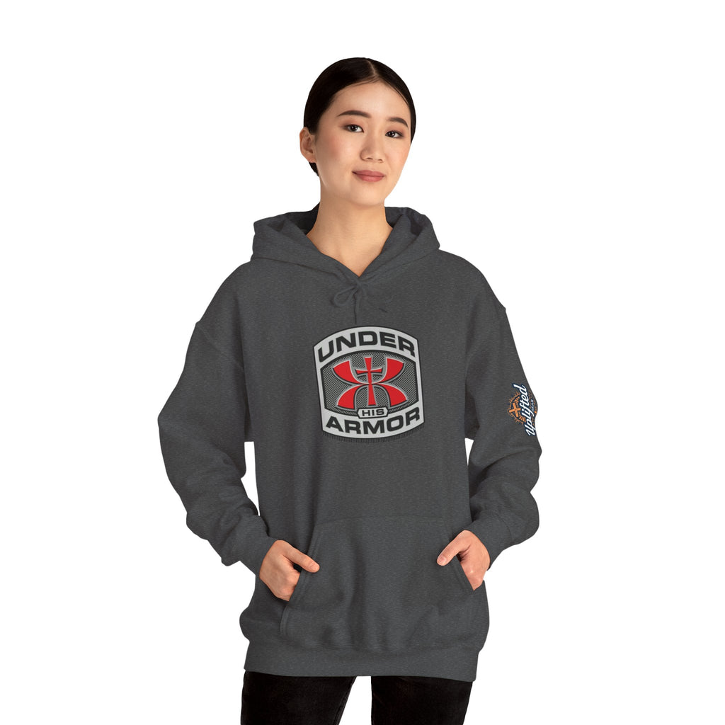 Under Armor Logo Hoodie — Black Athletic Pullover Printify