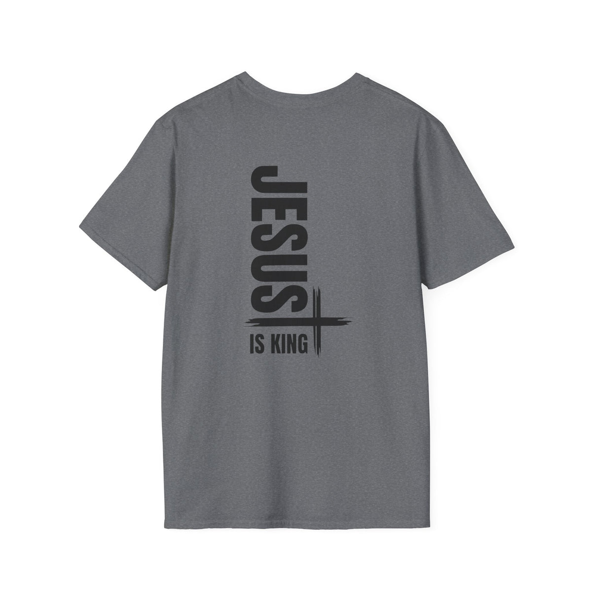 Jesus Is King T-shirt | Modern Typographic Cross Christian T-shirt Printify