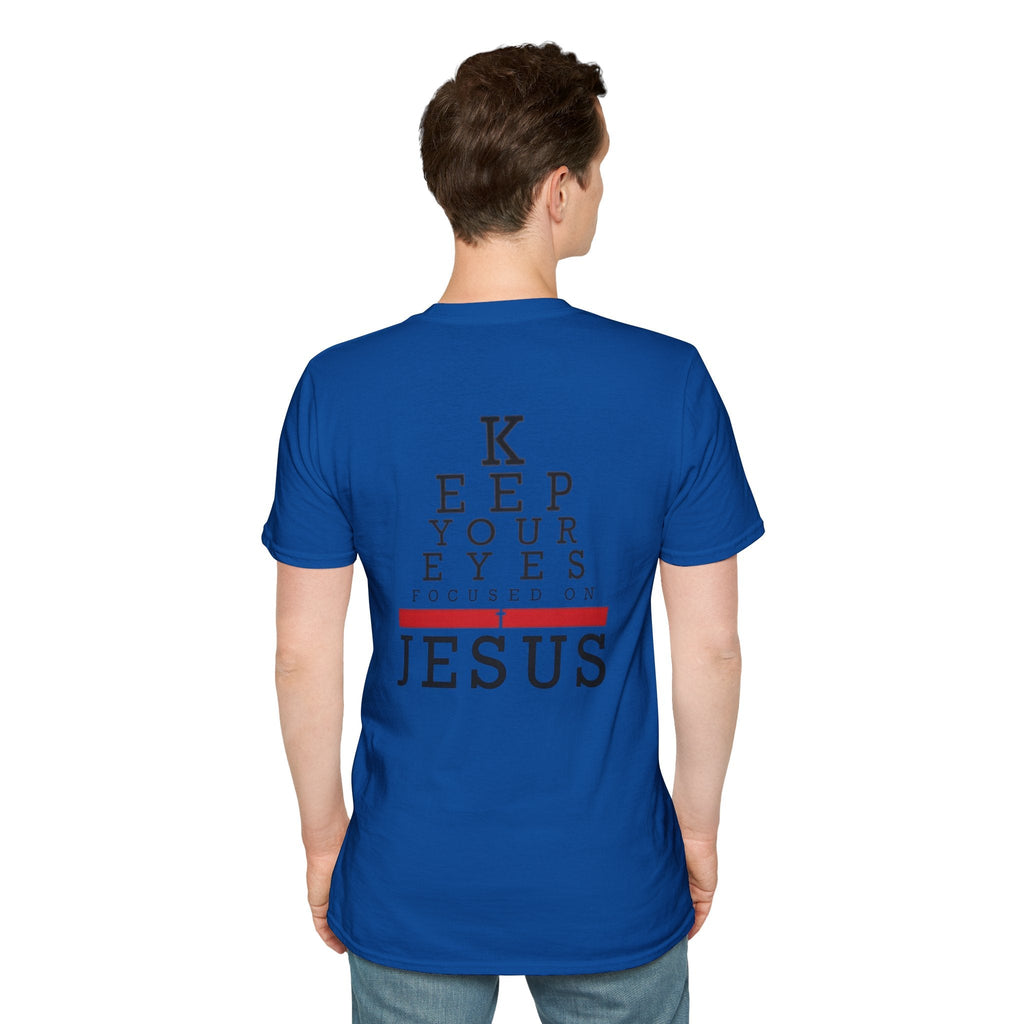 Keep Your Eyes Focused on Jesus T-shirt - Eye Chart Christian T-shirt - Faith Apparel Printify