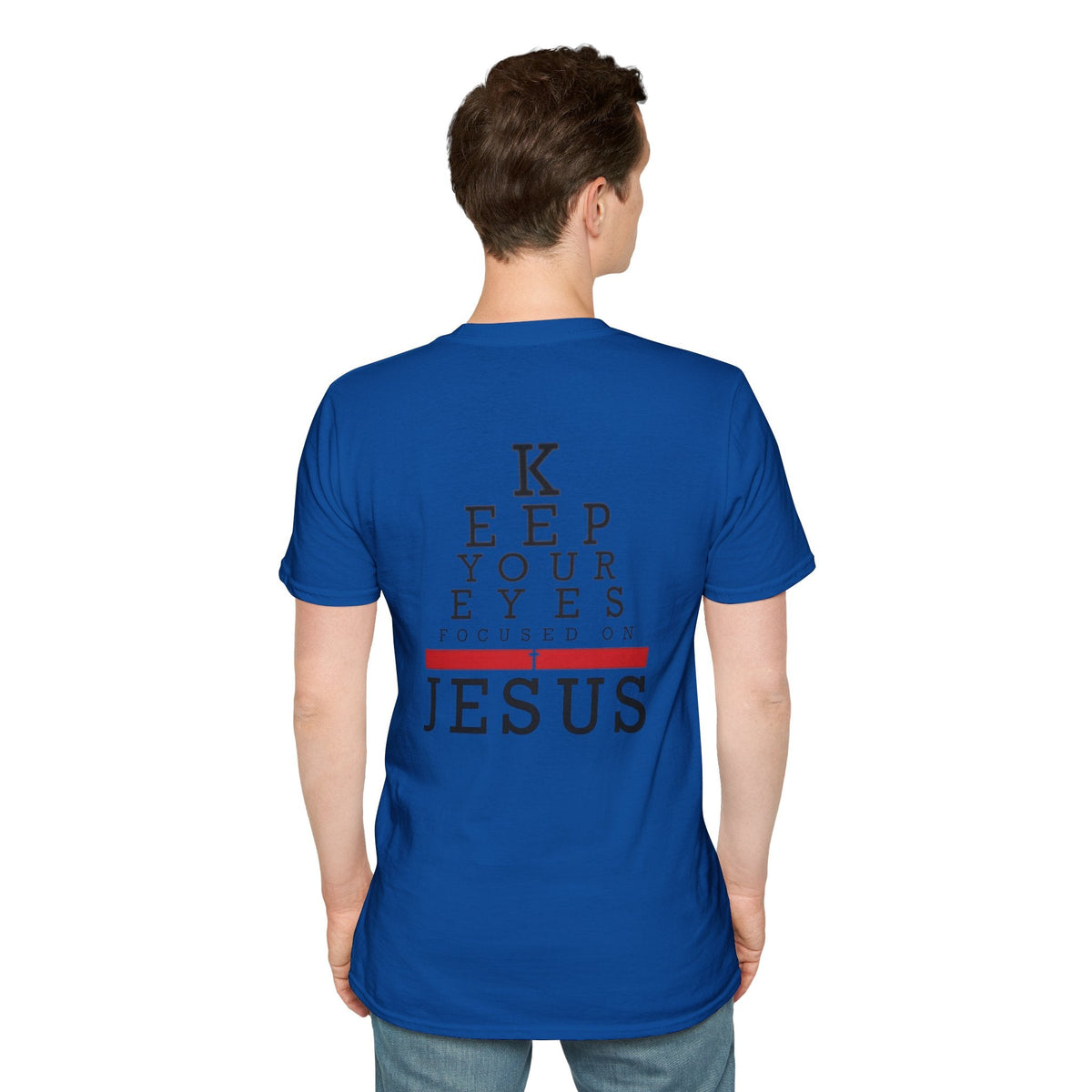 Keep Your Eyes Focused on Jesus T-shirt - Eye Chart Christian T-shirt - Faith Apparel Printify