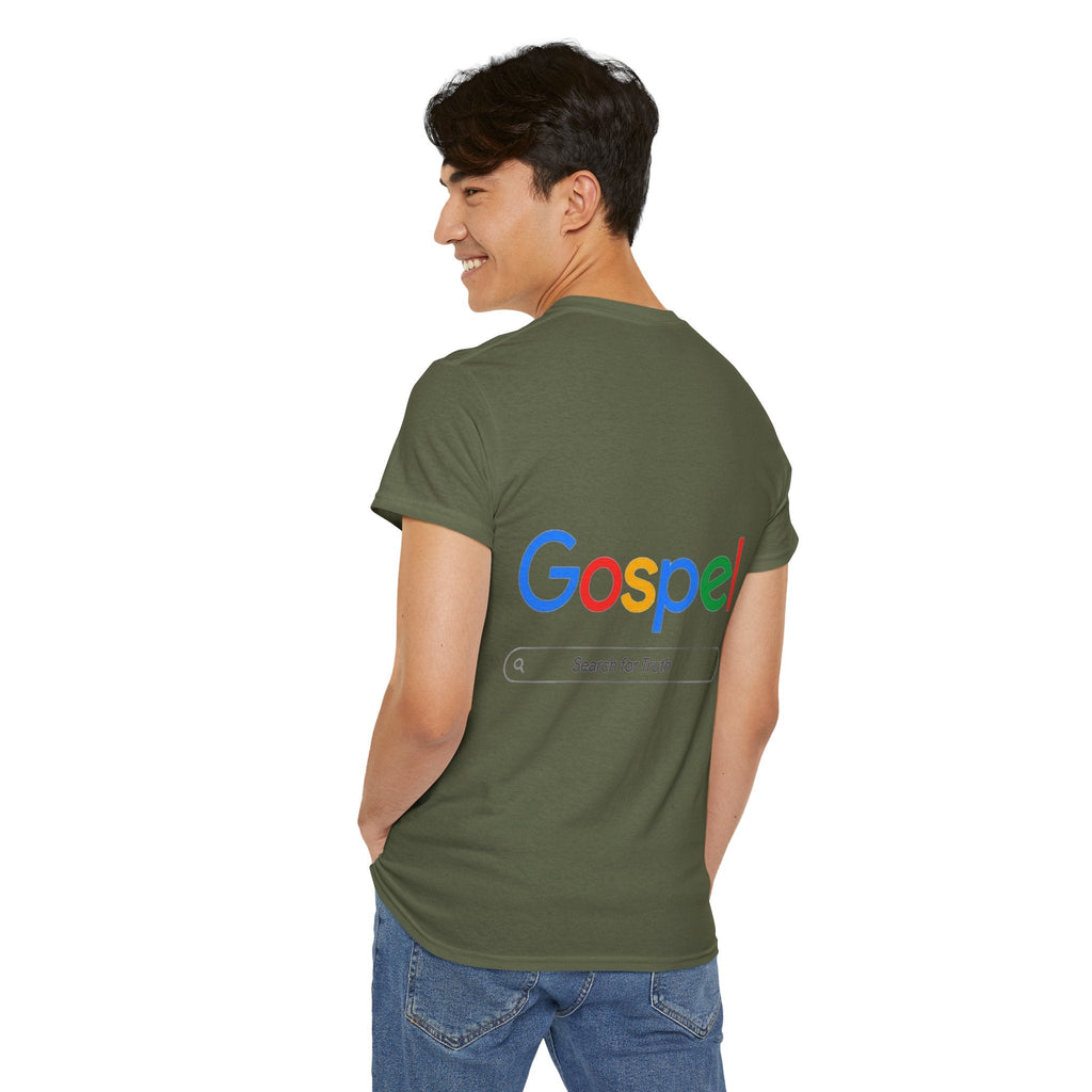 Gospel Graphic Tee — "Gospel" Colorful Logo Christian T-Shirt Printify