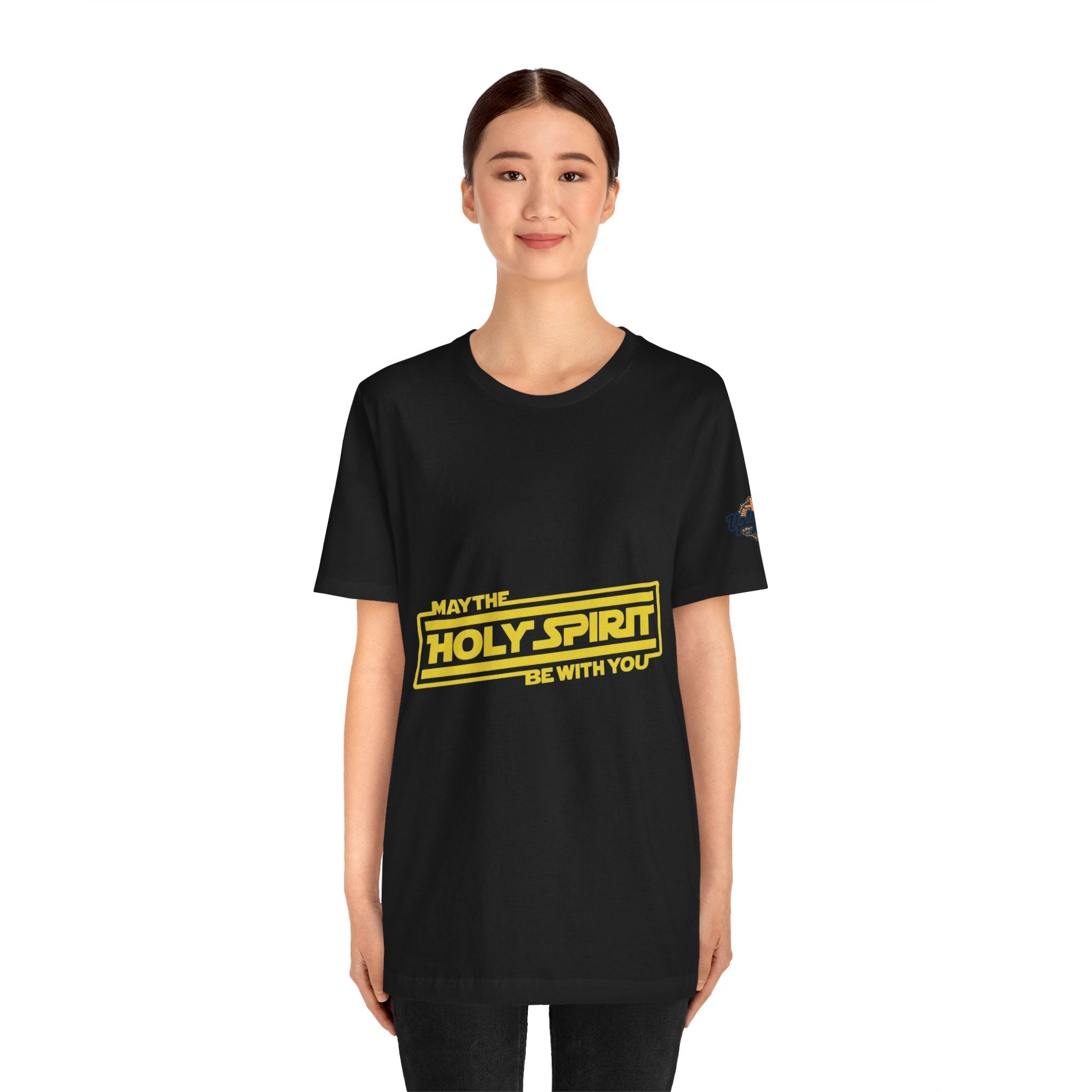 May the Holy Spirit Be With You T-shirt - Christian Star Wars Parody T-shirt Printify