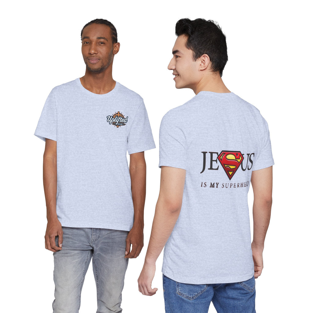 Jesus Is My Superhero T-Shirt — Faith-Based Superman-Inspired Tee Printify