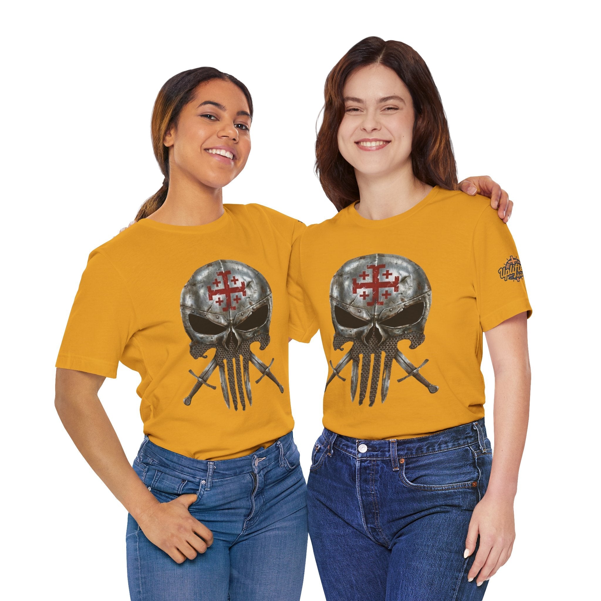 Crusader Knight Christian Skull T-shirt - Warrior Armor of God T-shirt Printify