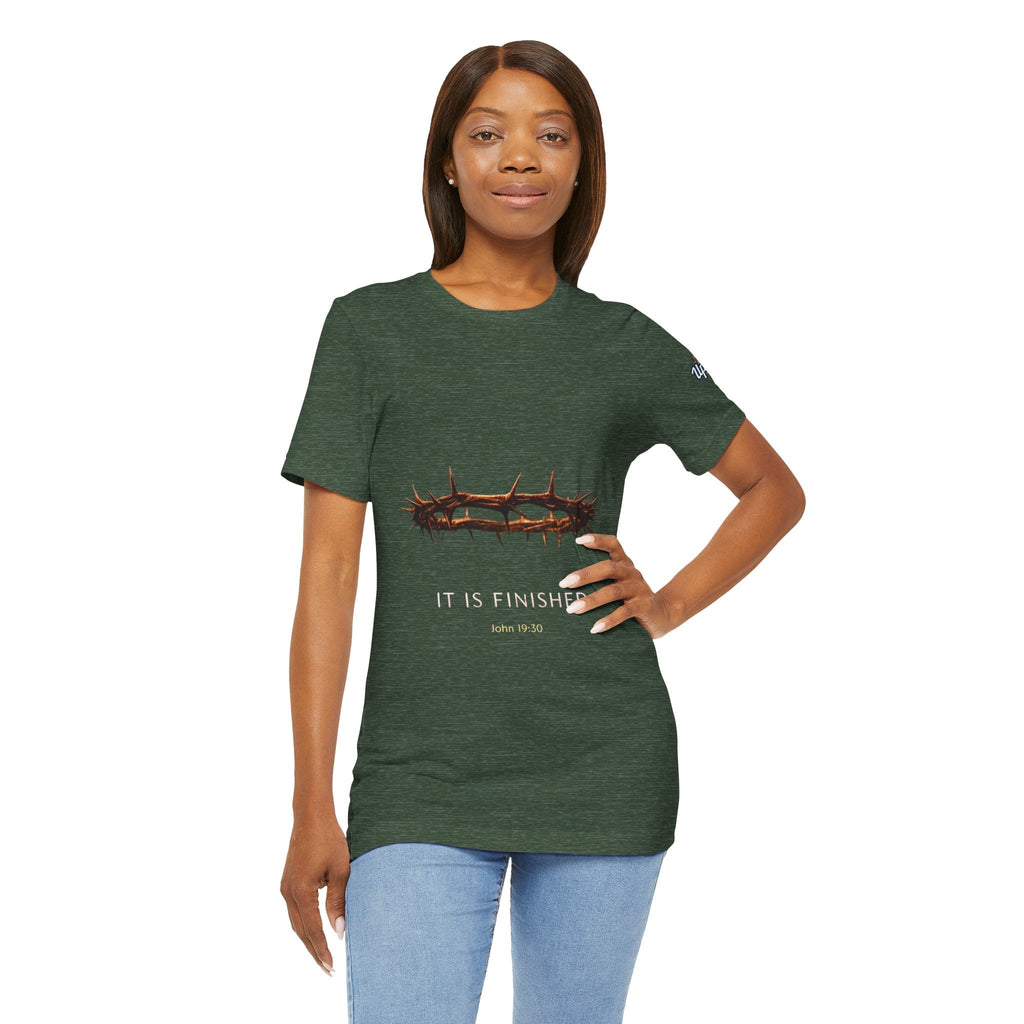 It Is Finished Crown of Thorns Tee — Christian John 19:30 Faith Shirt Printify