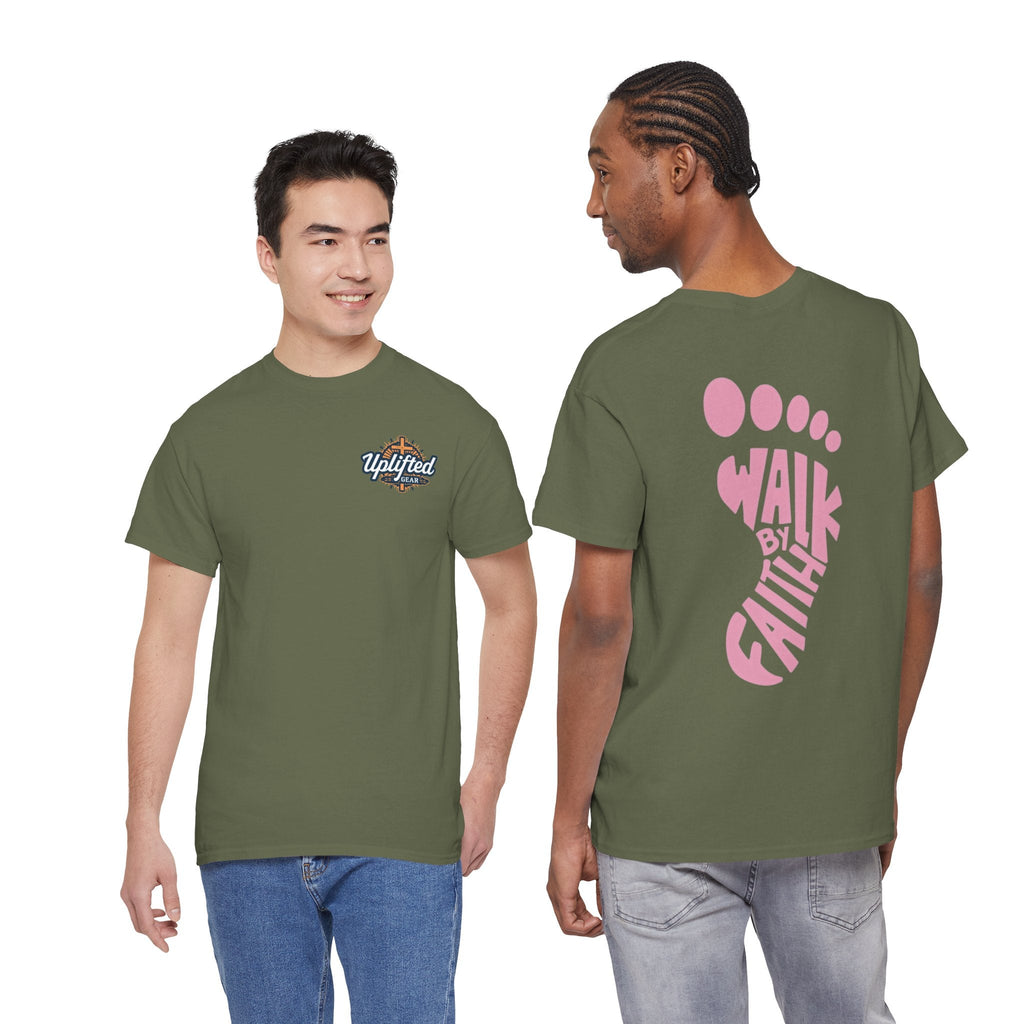 Walk By Faith Footprint T-Shirt Printify