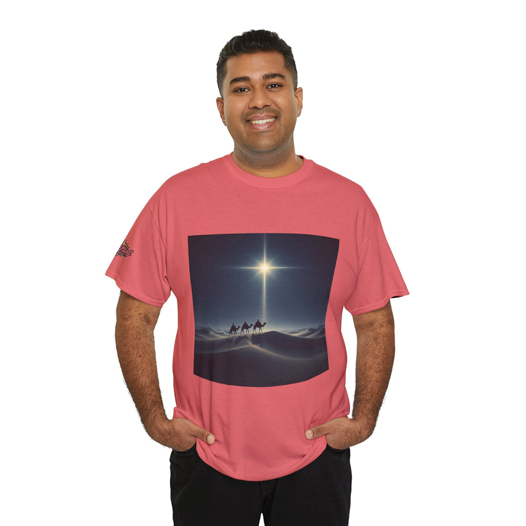 3 Wise Men T-shirt – Magi Camels Nativity Journey Christian Christmas T-shirt for Epiphany Faith & Holy Night Printify