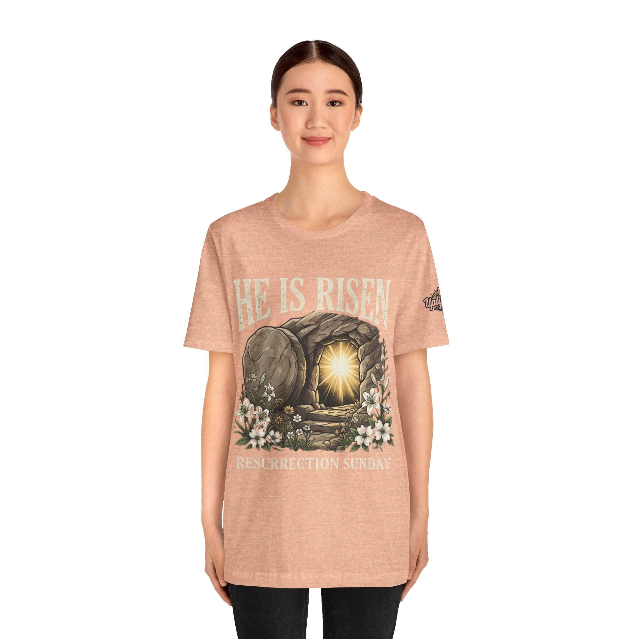 He Is Risen T-Shirt — Jesus Christ Resurrection Easter Tee Printify