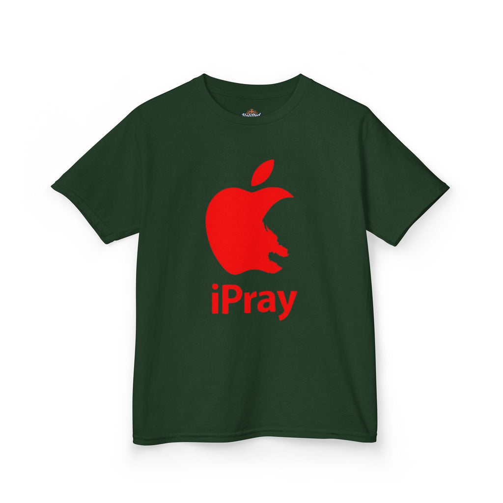 Kids Graphic Tee — Red iPray Logo Prayer Shirt for Children Printify