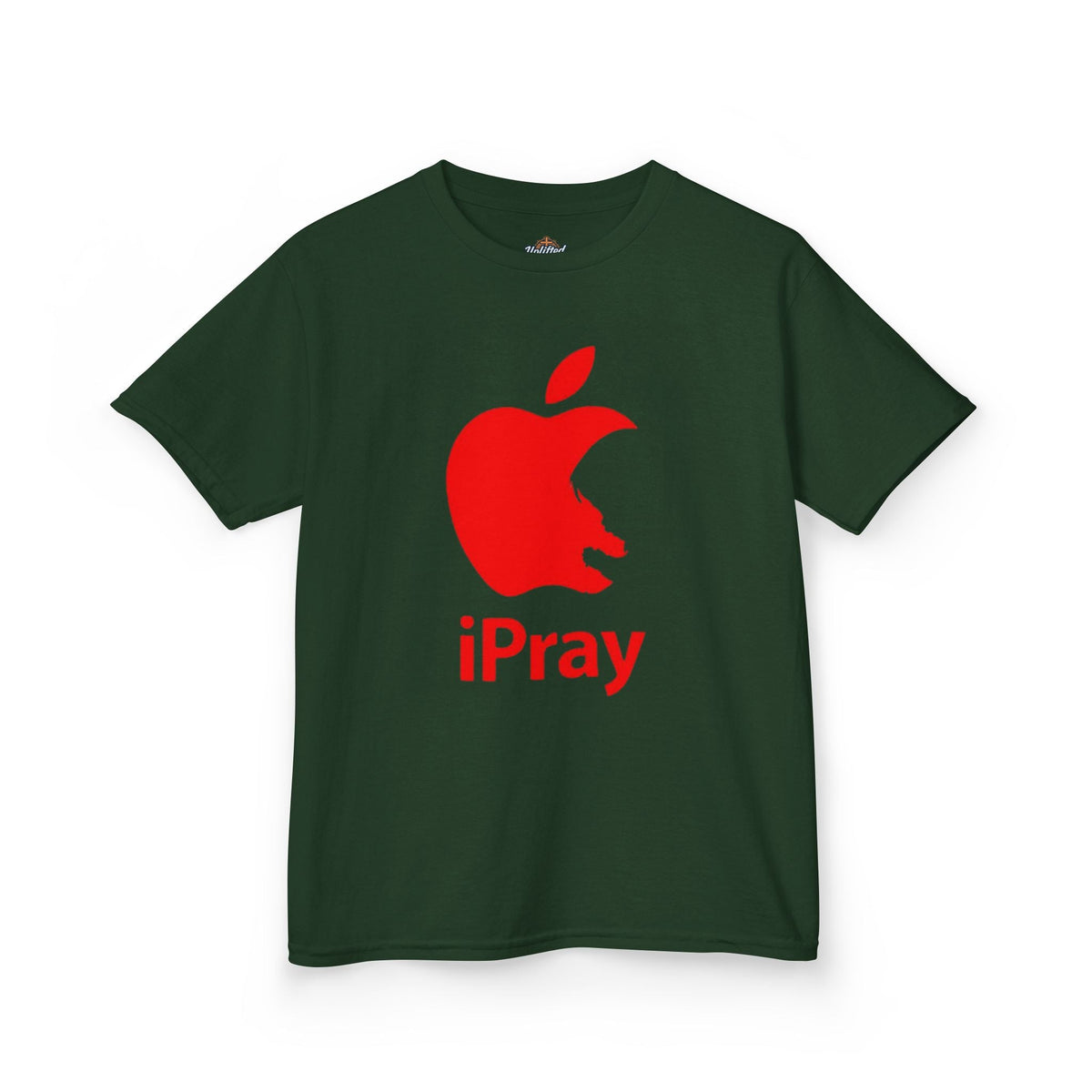 Kids Graphic Tee — Red iPray Logo Prayer Shirt for Children Printify