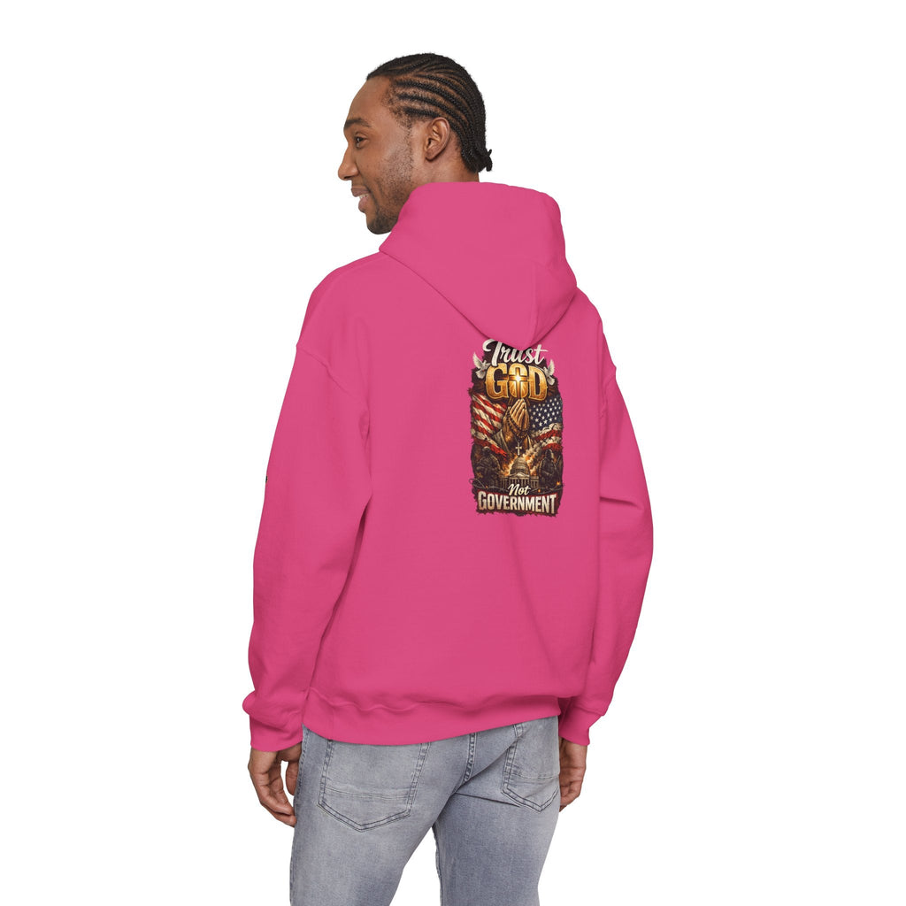 Trust God Not Government Hoodie — Vintage Patriotic Christian Hoodie Printify