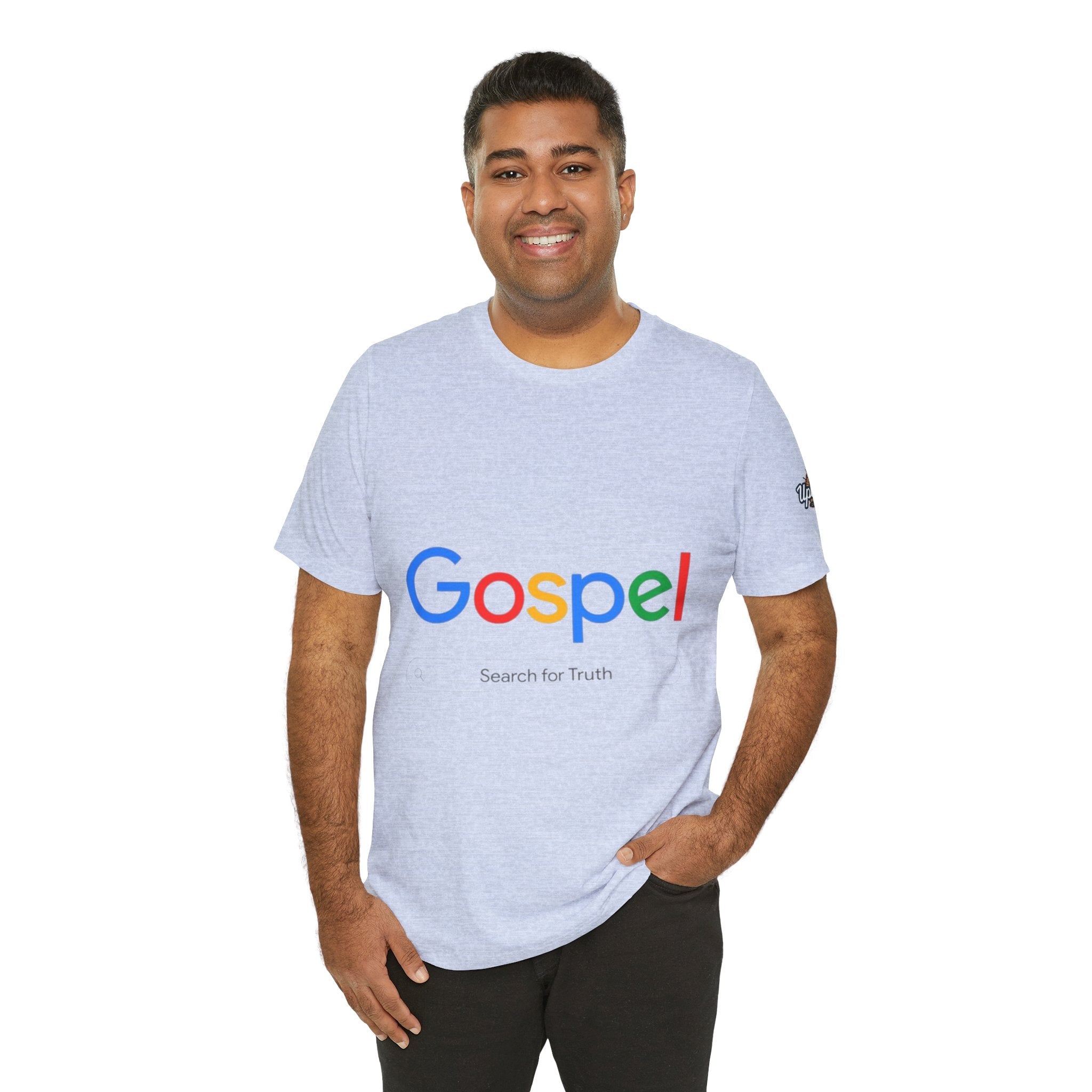 Gospel Graphic Tee — "Gospel" Colorful Logo Christian T-Shirt Printify