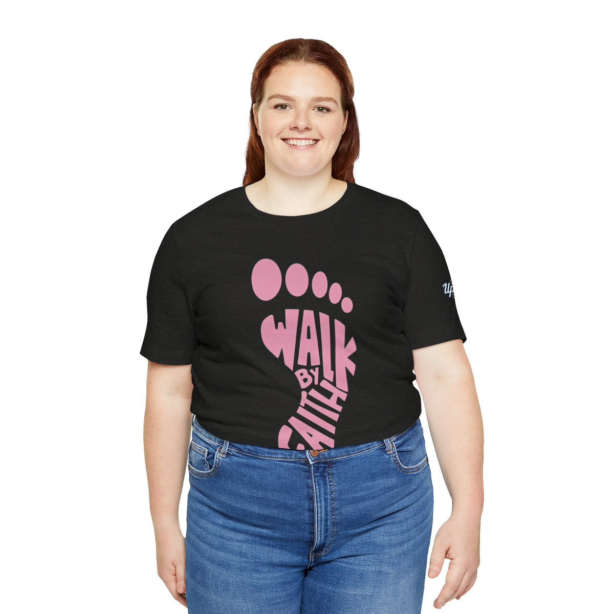 Walk By Faith Footprint T-Shirt Printify