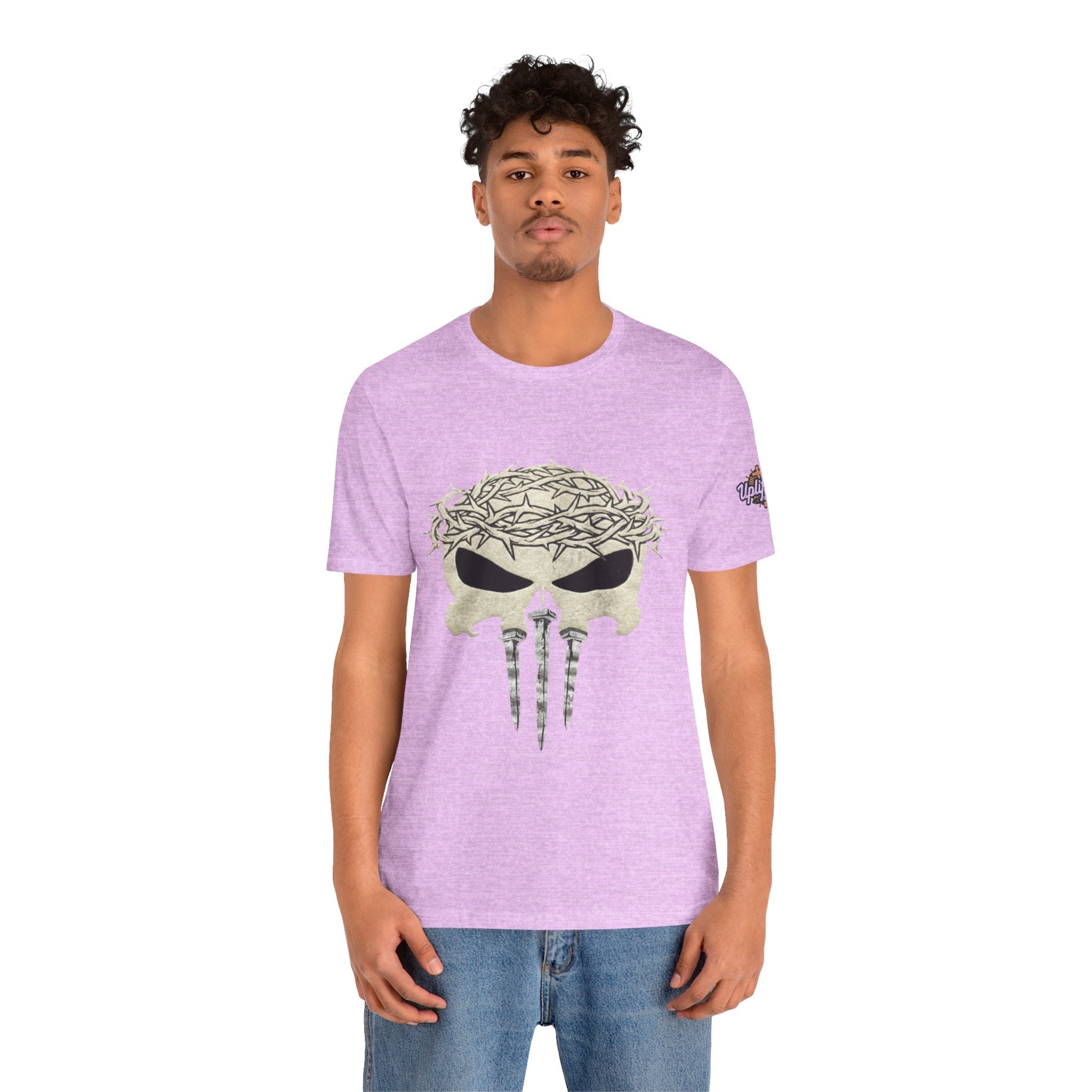 Christian Skull T-shirt - Crown of Thorns & Nails - Warrior Faith T-shirt Printify
