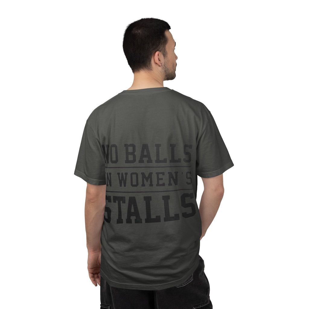 No Balls in Women’s Stalls Graphic Tee — Uplifted Sports Vibe T-Shirt Printify