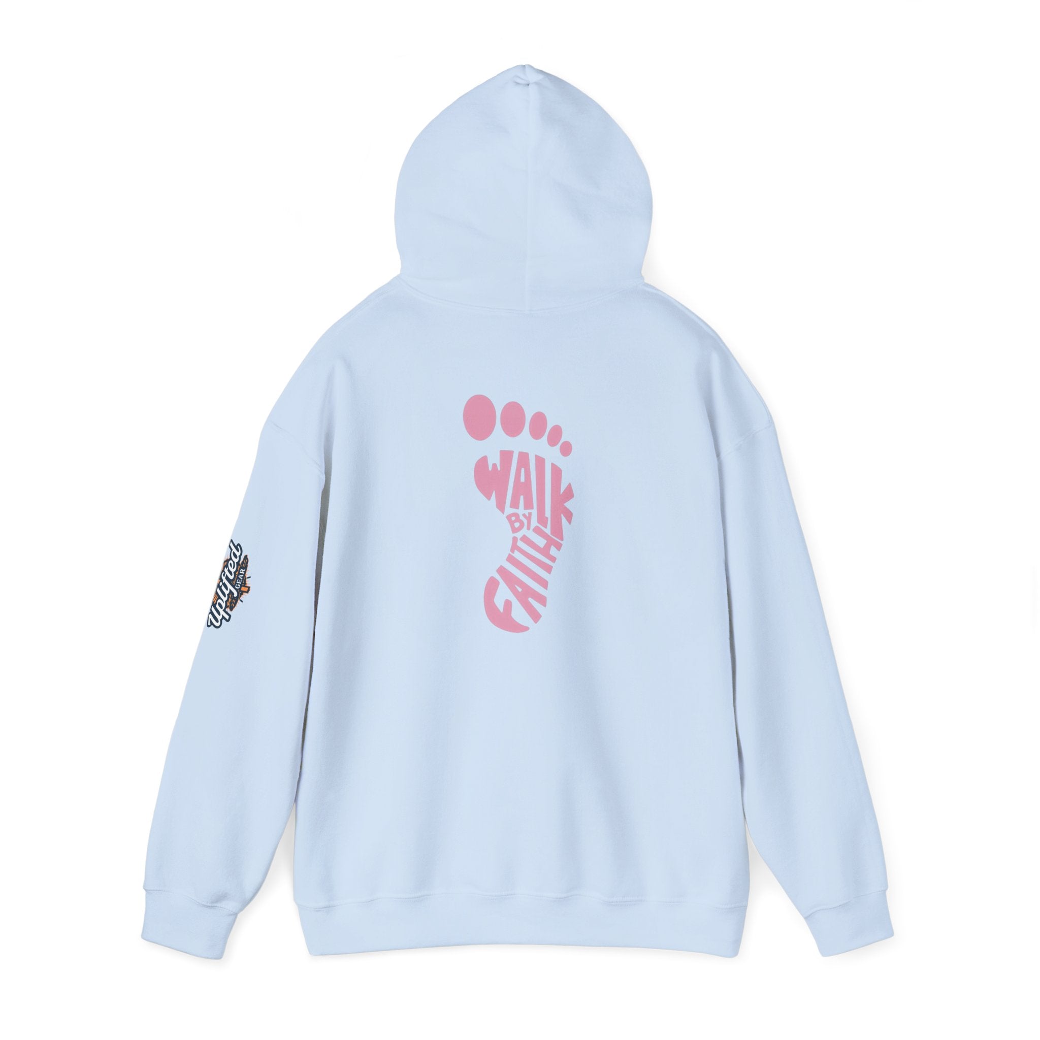 Walk By Faith Footprint Hoodie Printify
