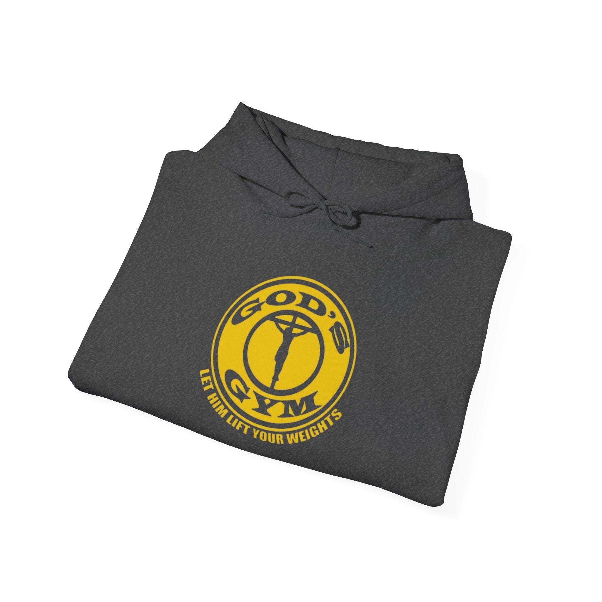 God's Gym Hoodie — "Let Him Lift Your Weights" Christian Fitness Hoodie Printify