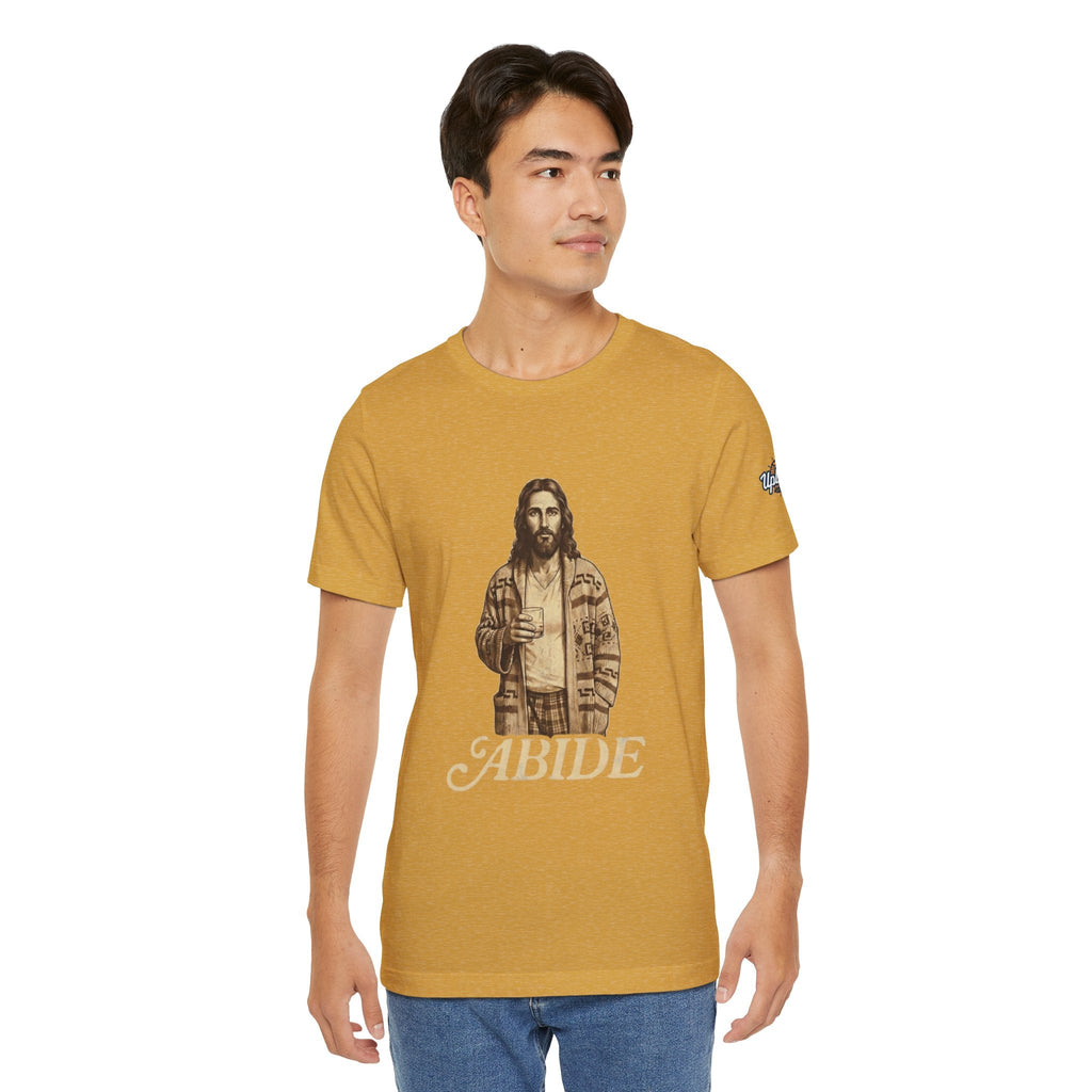Abide Vintage Jesus Tee — "The Dude" Graphic Christian T-Shirt Printify