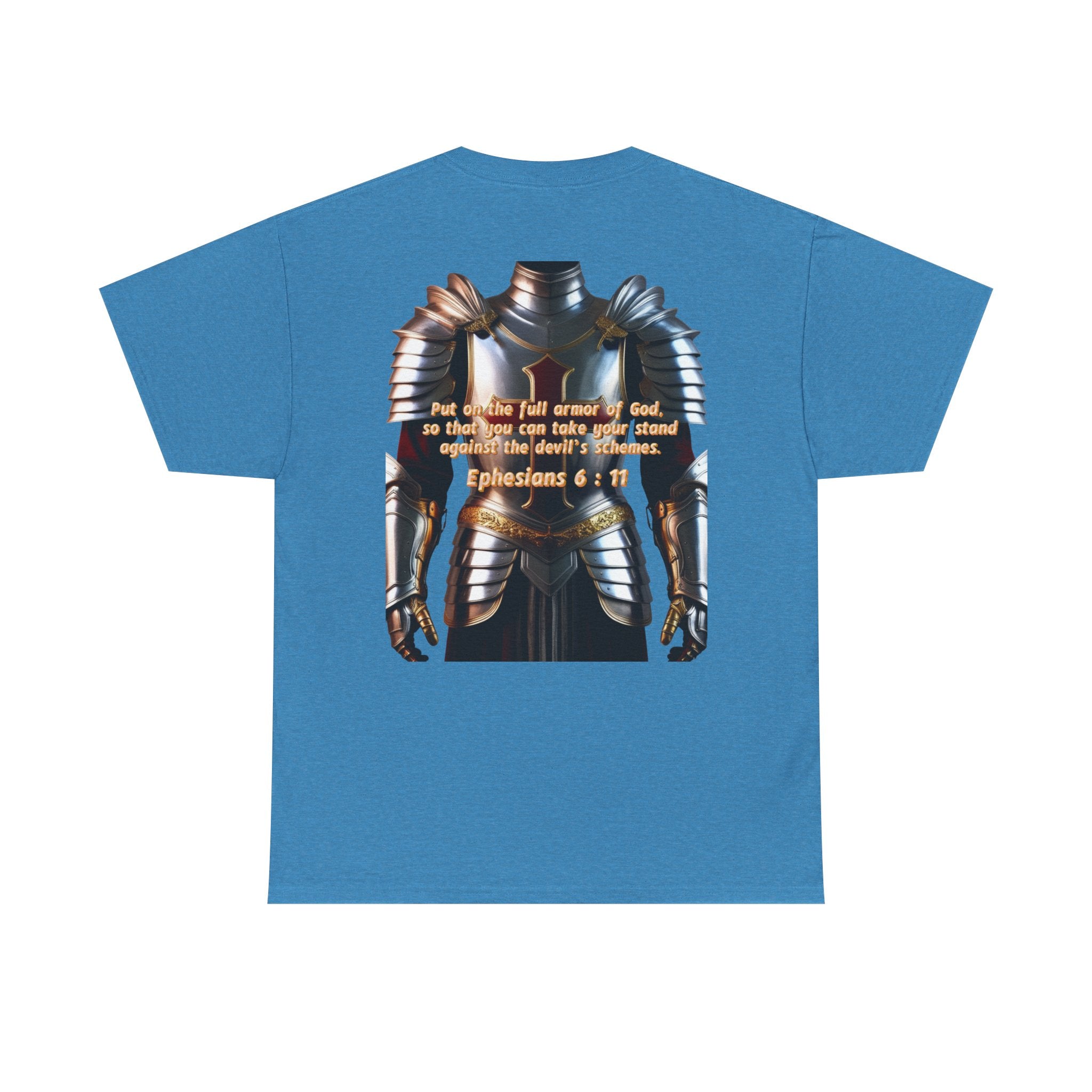 Religious Graphic Armor Of God Design - Unisex Heavy Cotton Tee Printify