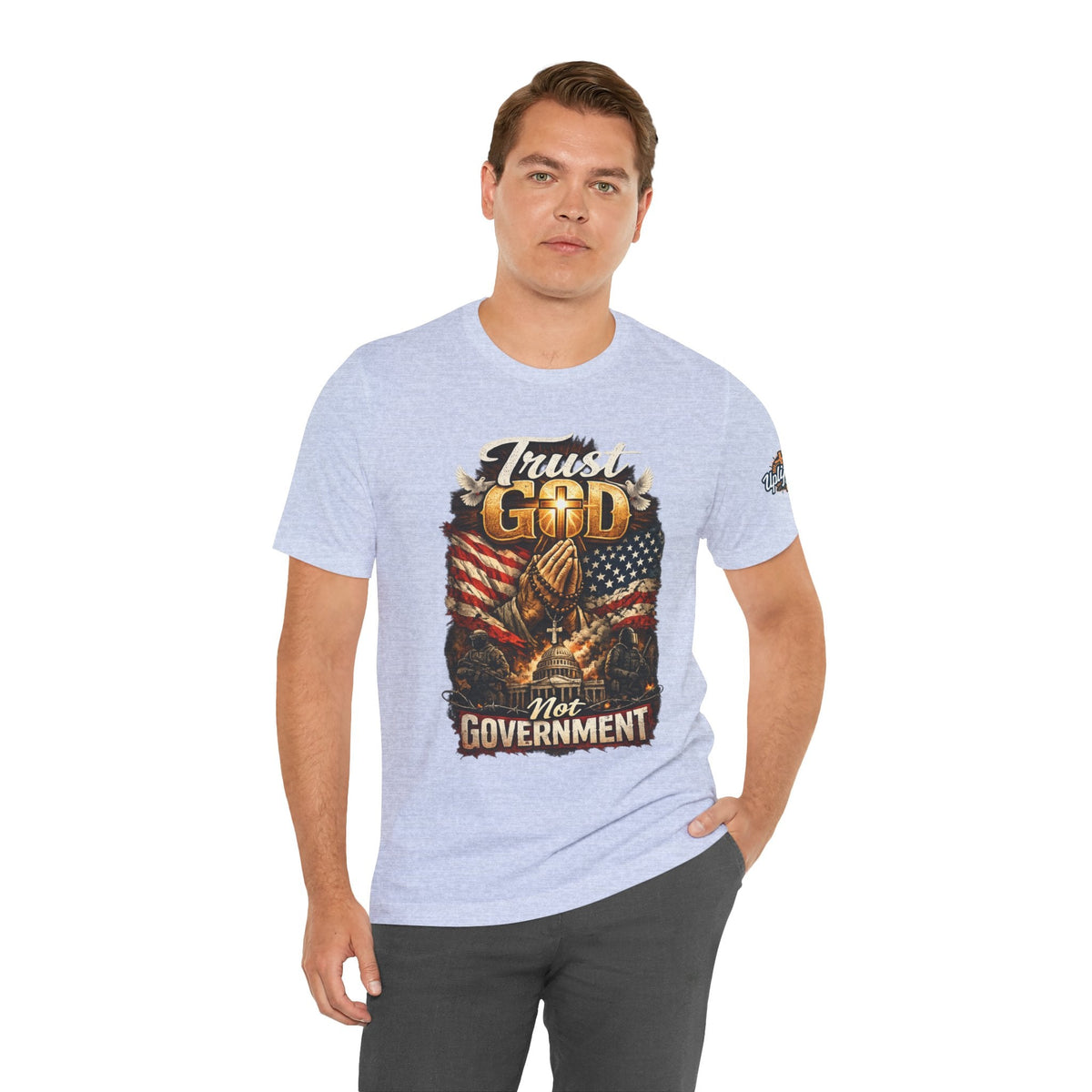 Trust God Not Government T-Shirt — Vintage Patriotic Christian Tee Printify