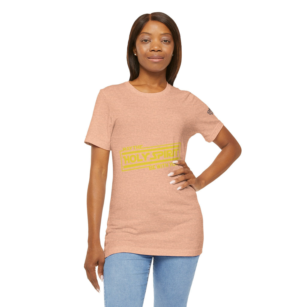 May the Holy Spirit Be With You T-shirt - Christian Star Wars Parody T-shirt Printify